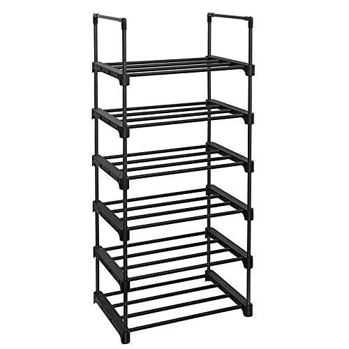 Pricenet Platzsparendes Schuhregal mit 6 Ablagen – stabiler Organizer aus Eisen