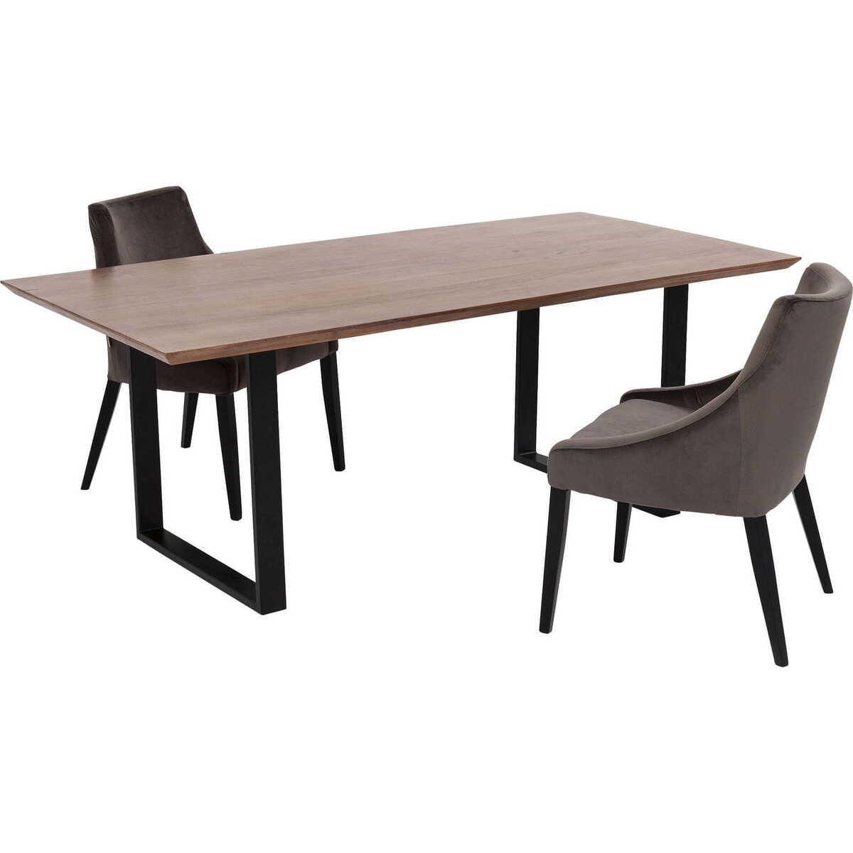 KARE Design Tisch Symphony Walnut Schwarz 160x80cm