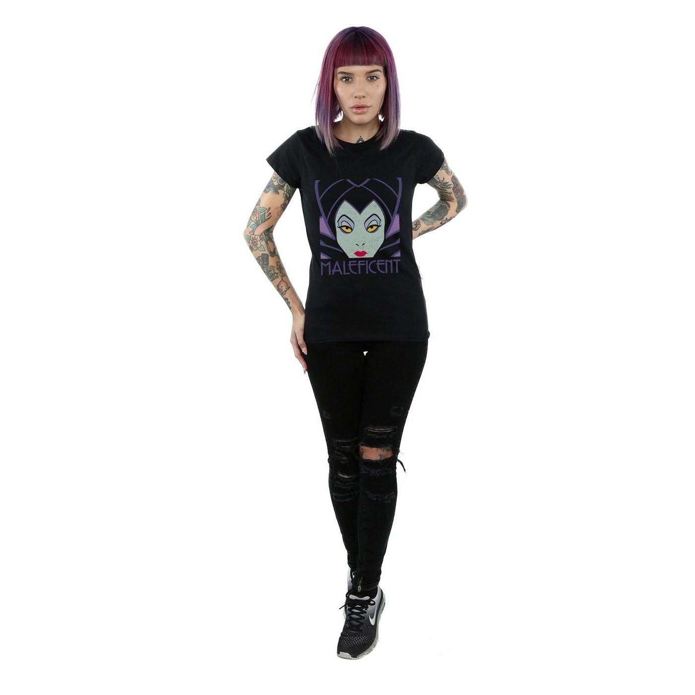 Disney Maleficent Gesicht Print T-Shirt