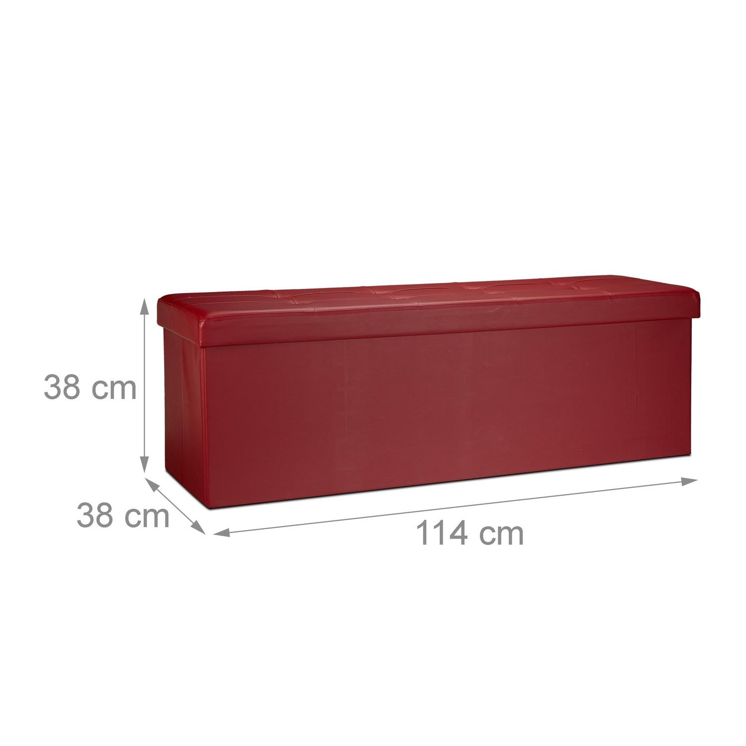 B2X Klappbare Aufbewahrungsbank aus Kunstleder