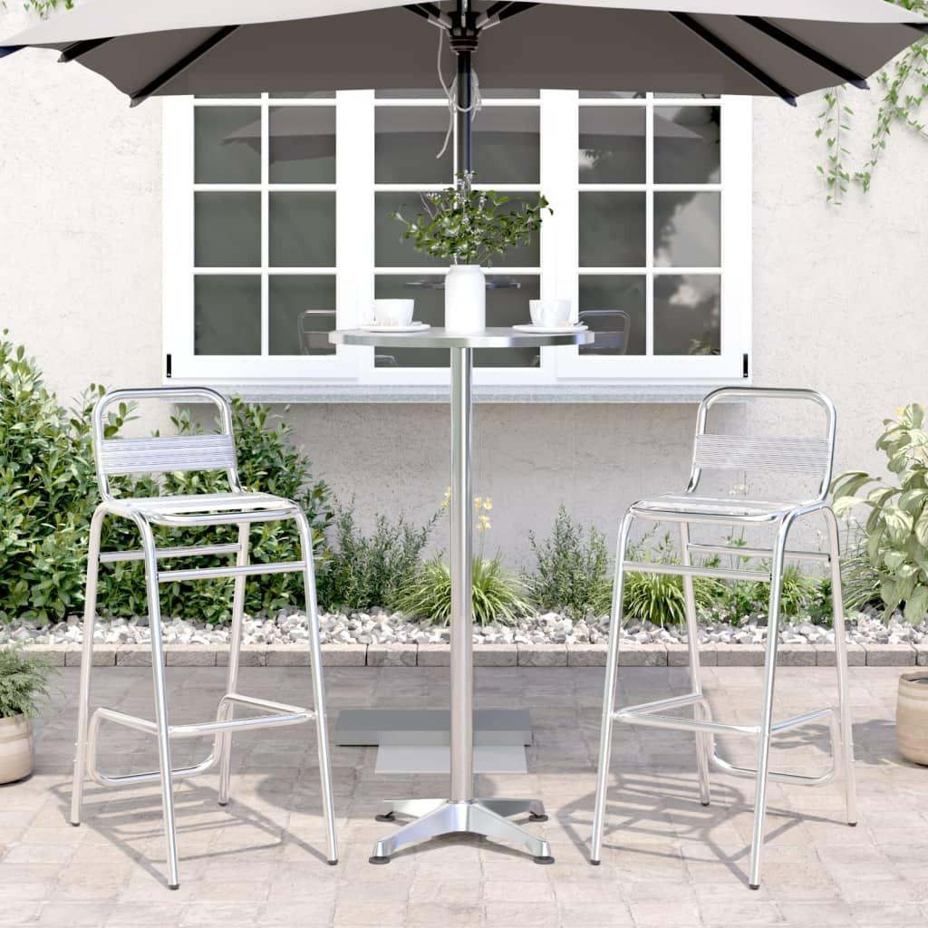 VidaXL Outdoor bartisch aluminium