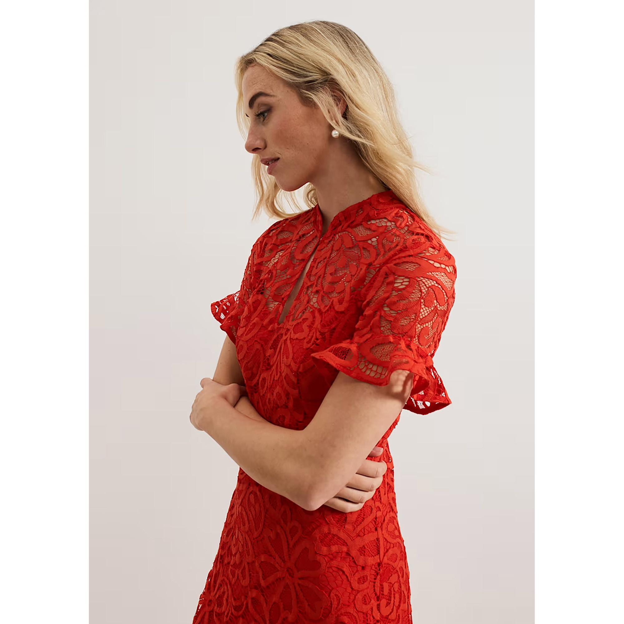 Phase Eight Lula Spitzenkleid Midi