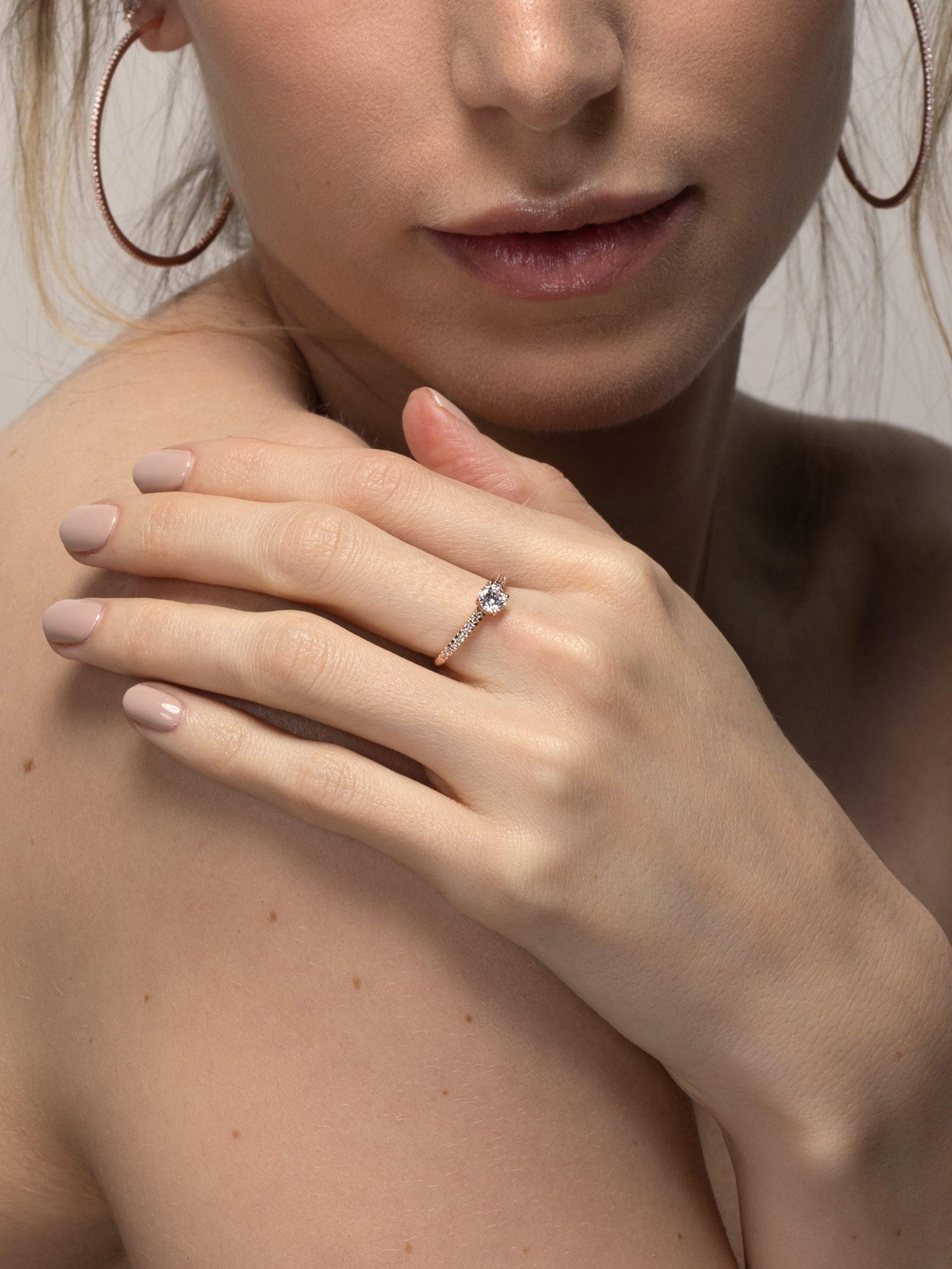 PHANTASYA Ring mit Zirkonia 1703 Rhodiniert