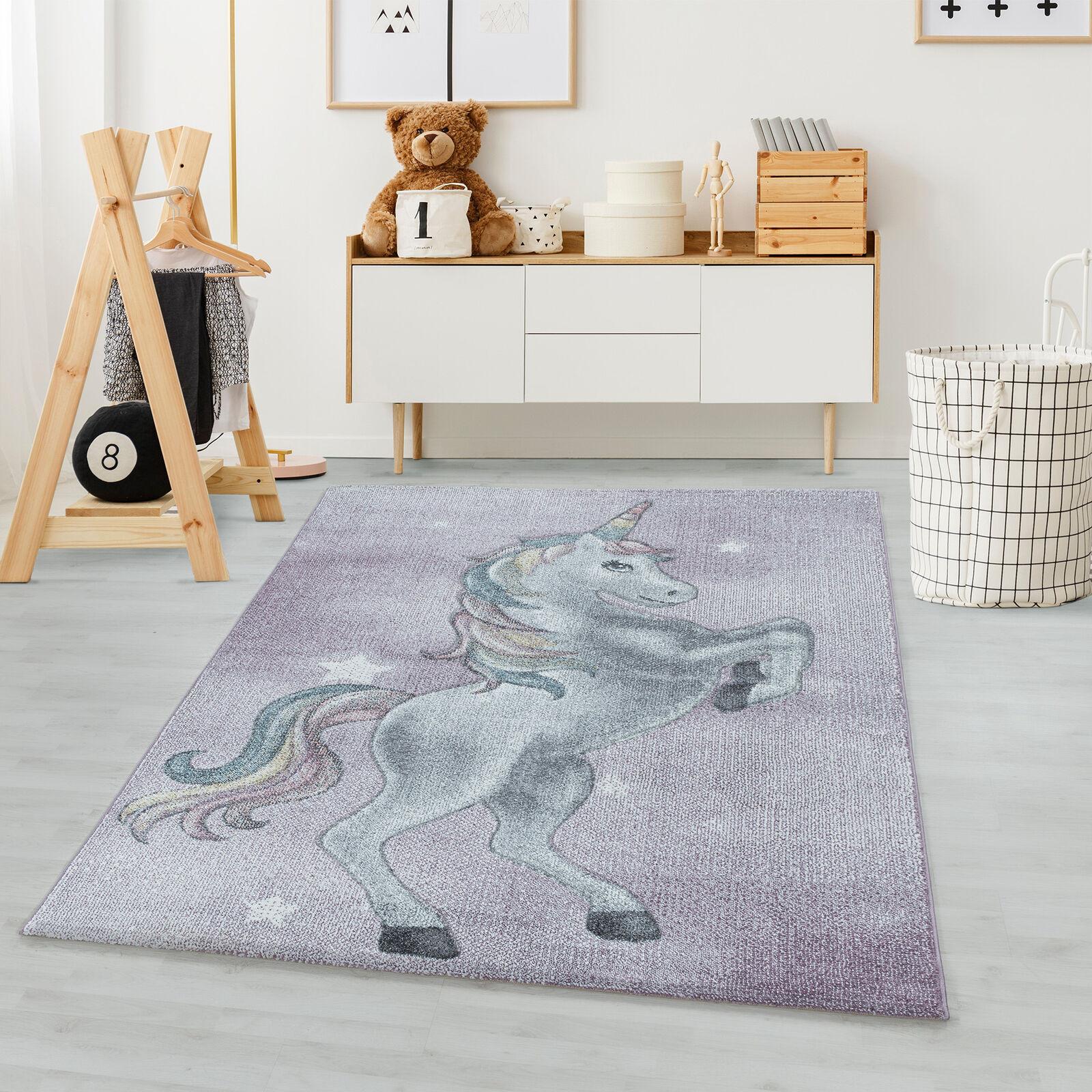 Paco Home Kinderteppich Spielteppich Einhorn