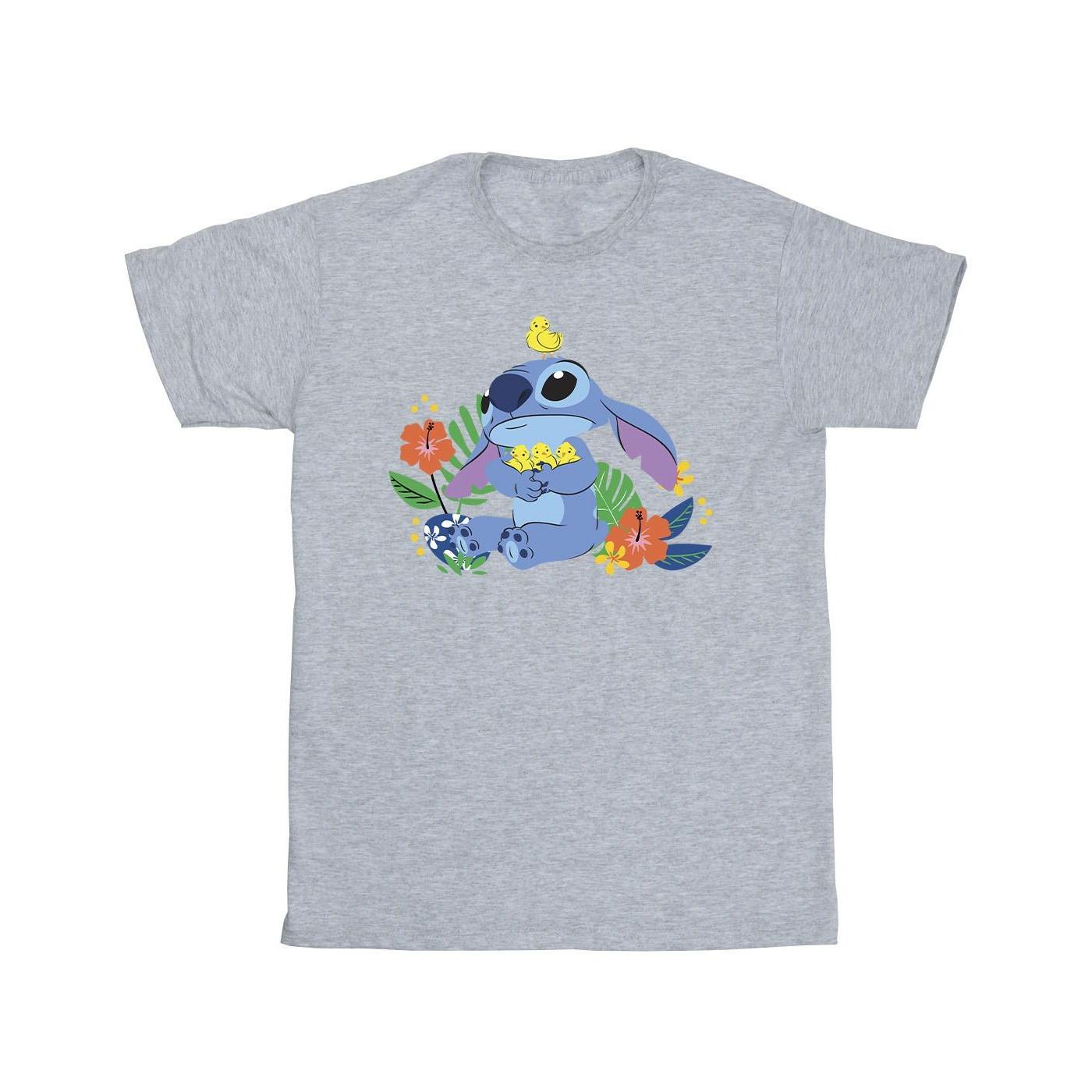 Disney Stitch und Entenküken Grafik Print T-Shirt