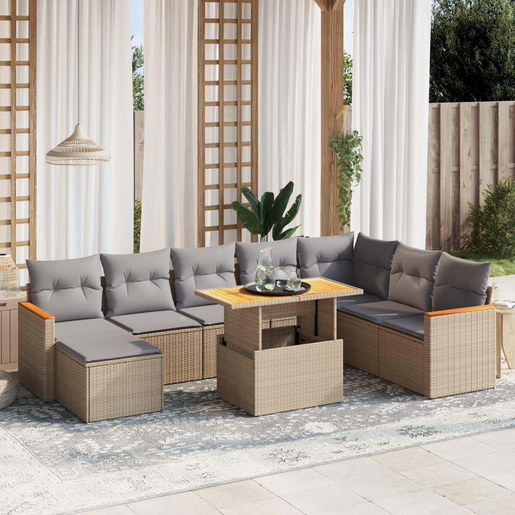 VidaXL Garten sofagarnitur poly-rattan