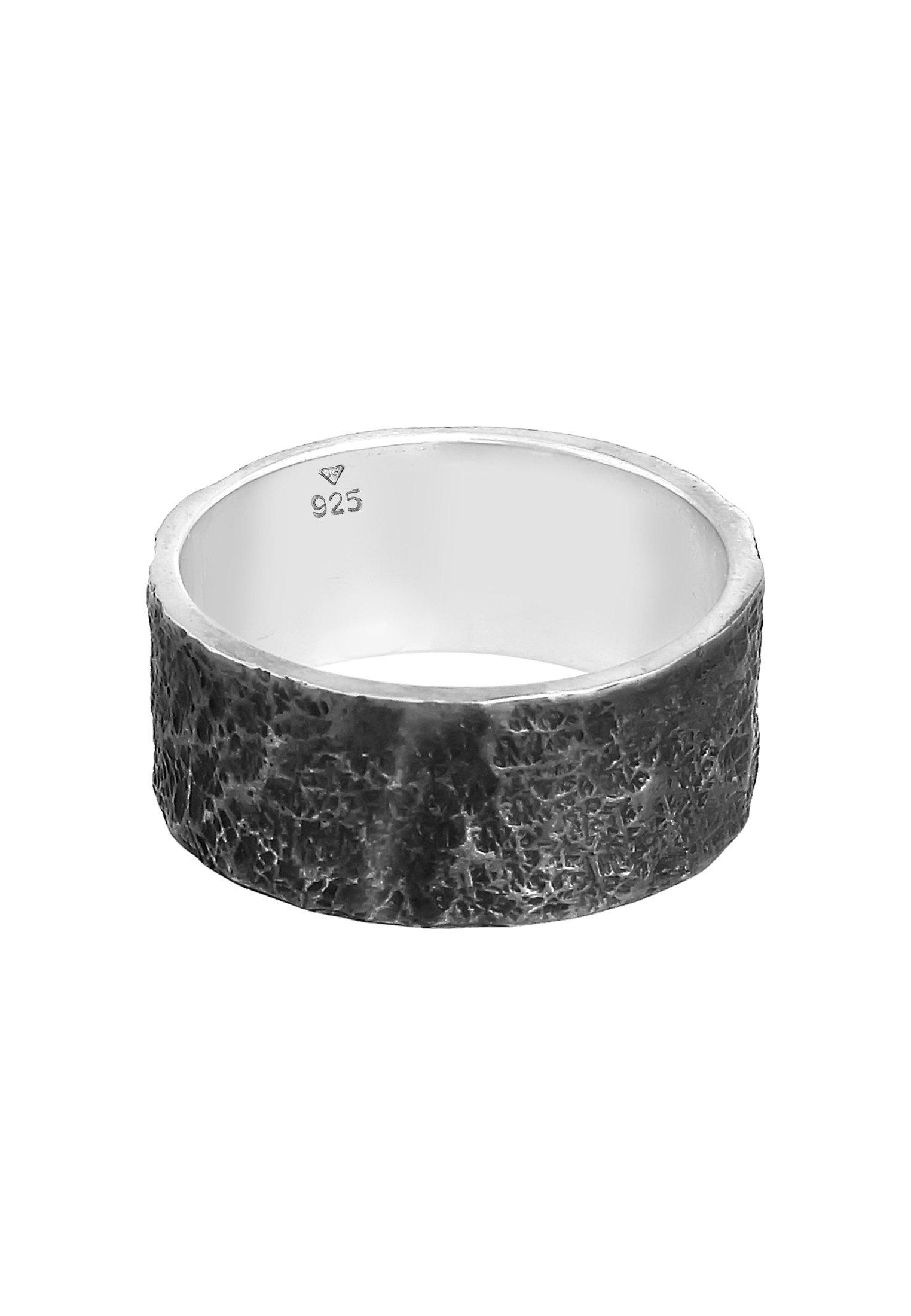 Kuzzoi Ring Bandring Organic Struktur 925 Silber