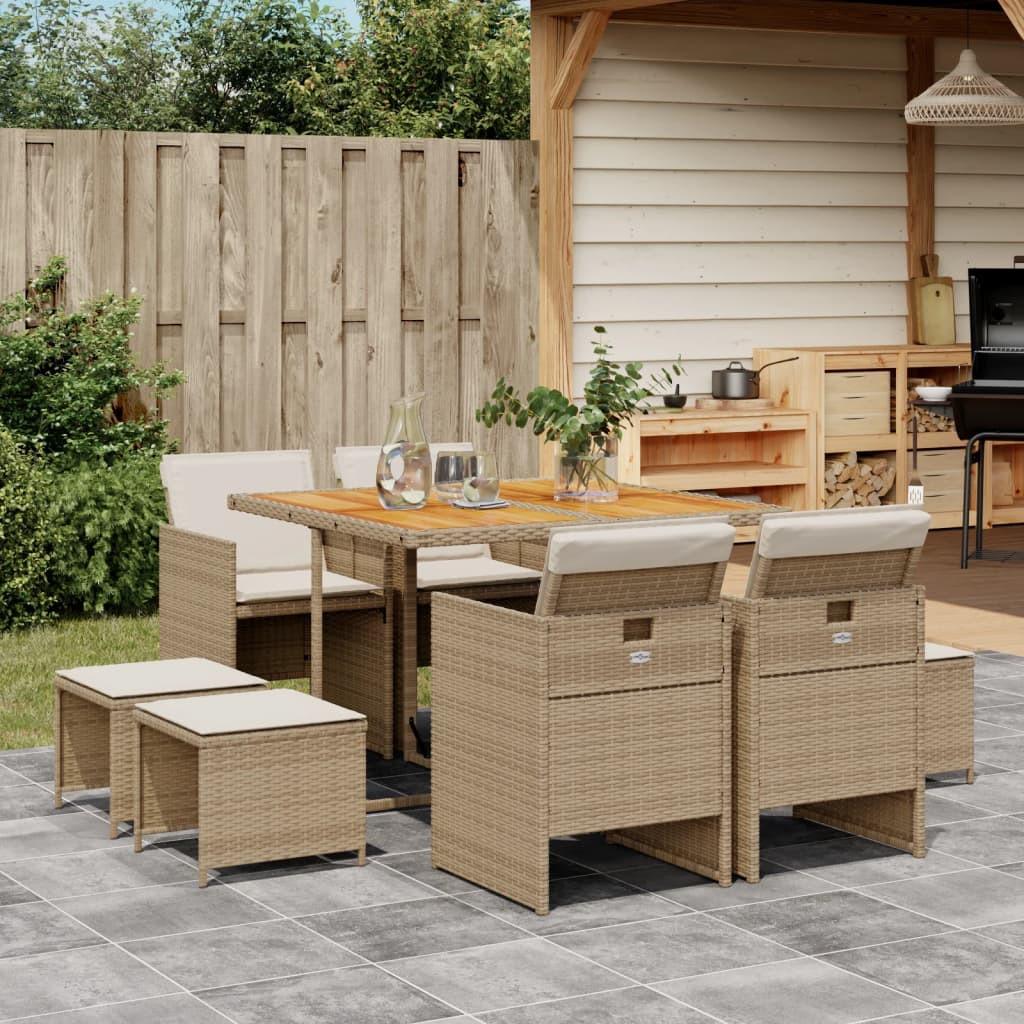 VidaXL Garten essgruppe poly-rattan