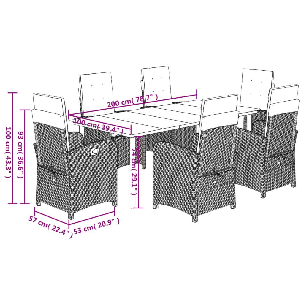 VidaXL Garten essgruppe poly-rattan
