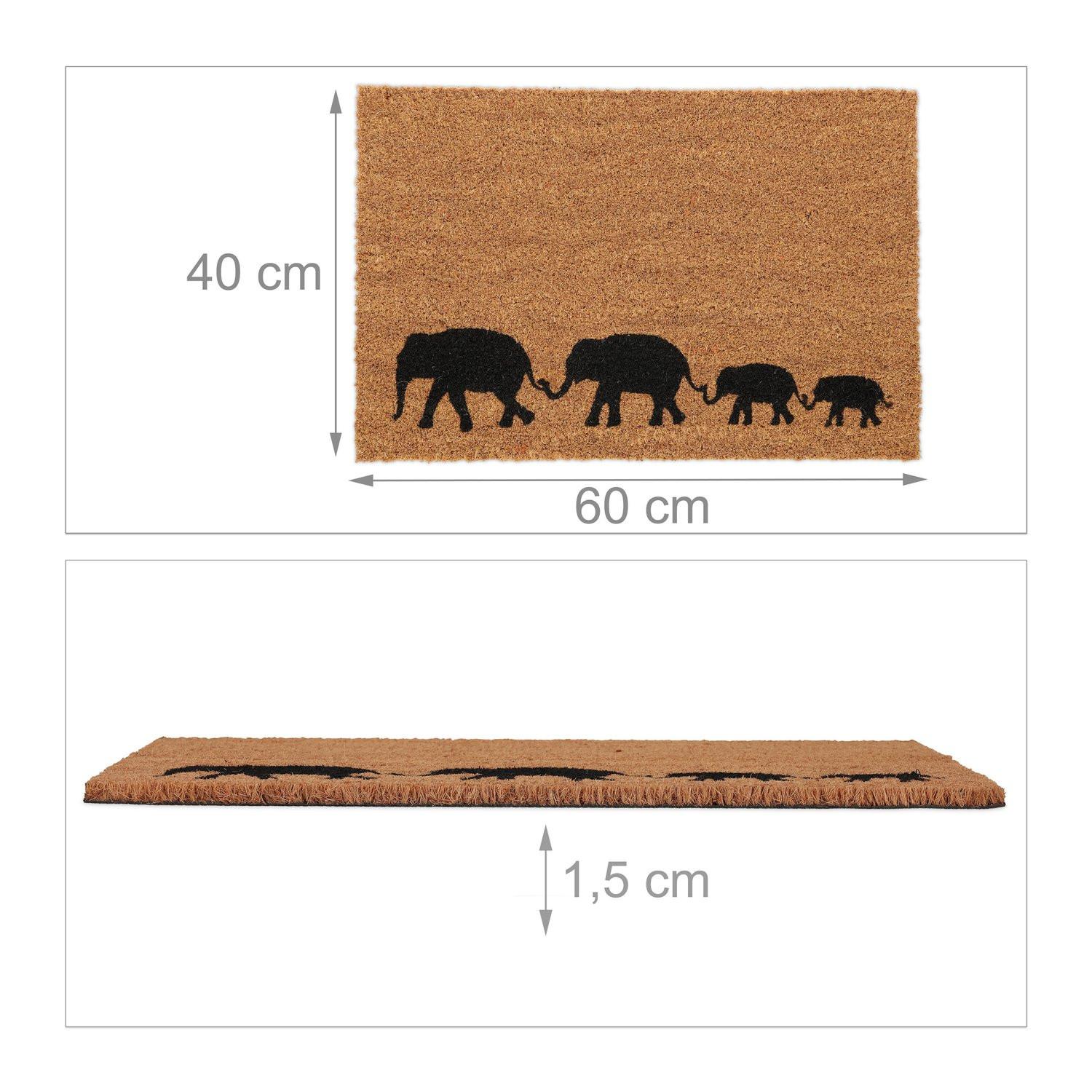 B2X Fußmatte aus Kokosnuss-Elefanten