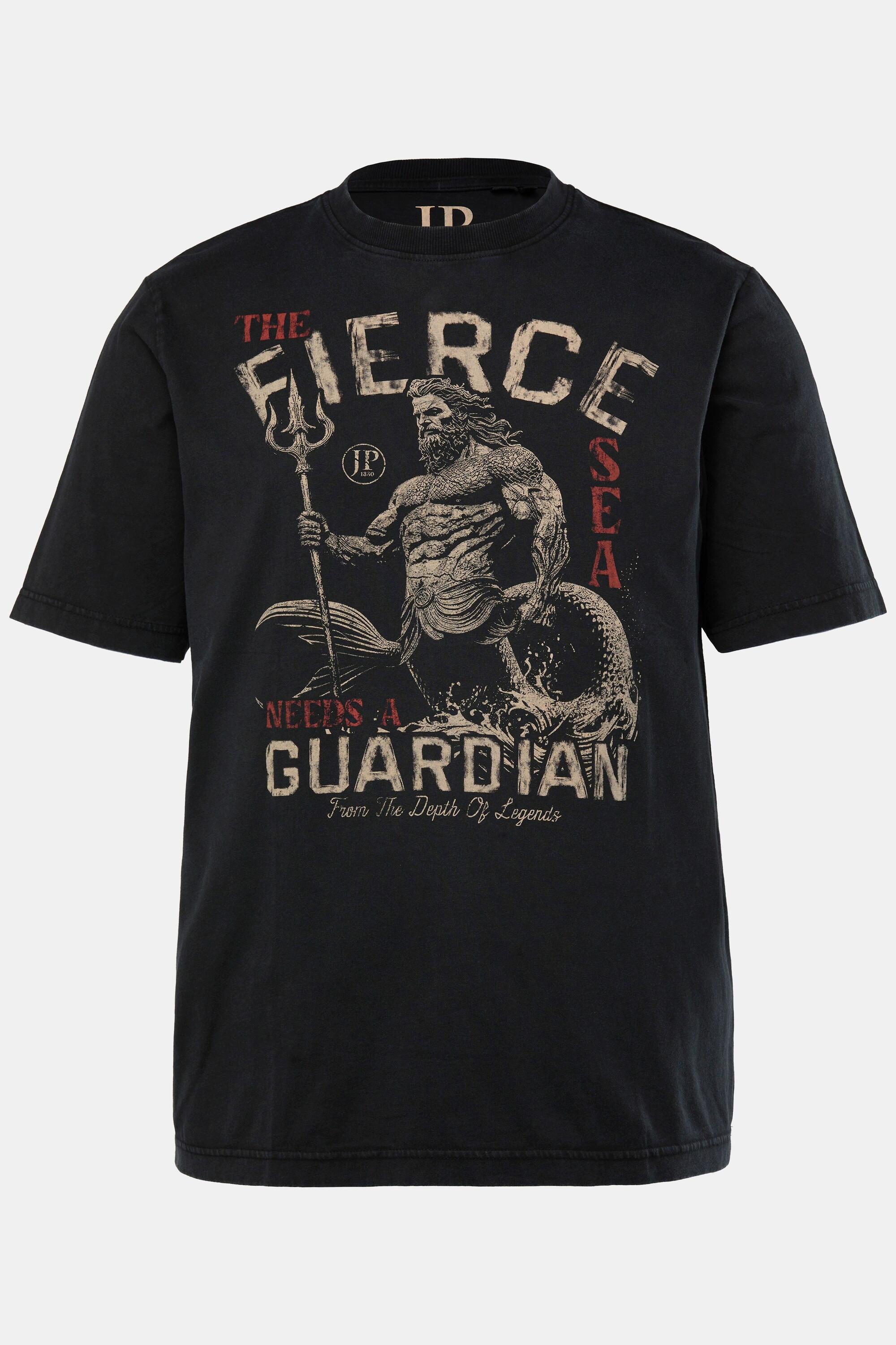 JP1880 Halbarm Brustprint Vintage Look T-Shirt