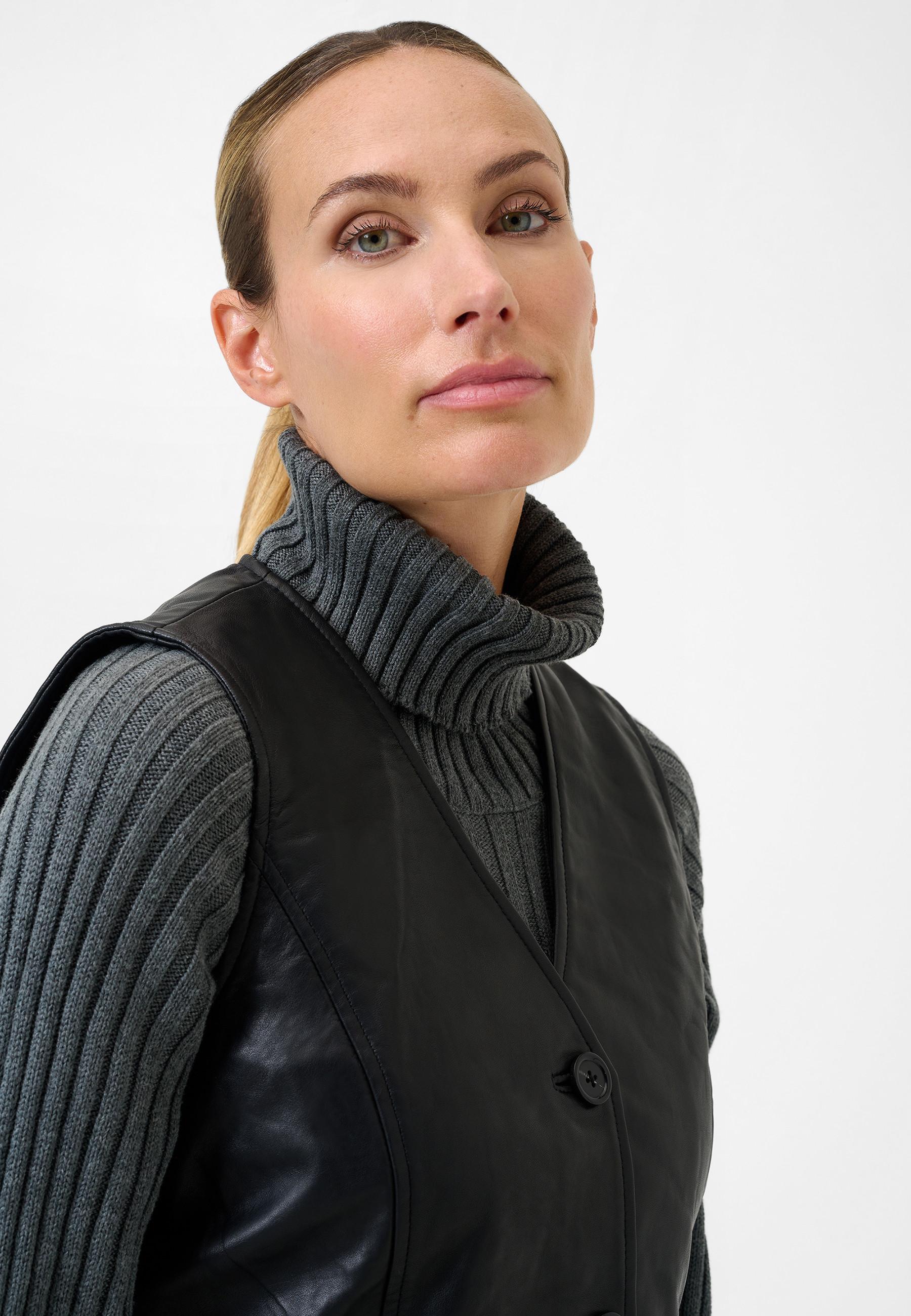 RICANO Lederweste Flavia mit Knopfverschluss