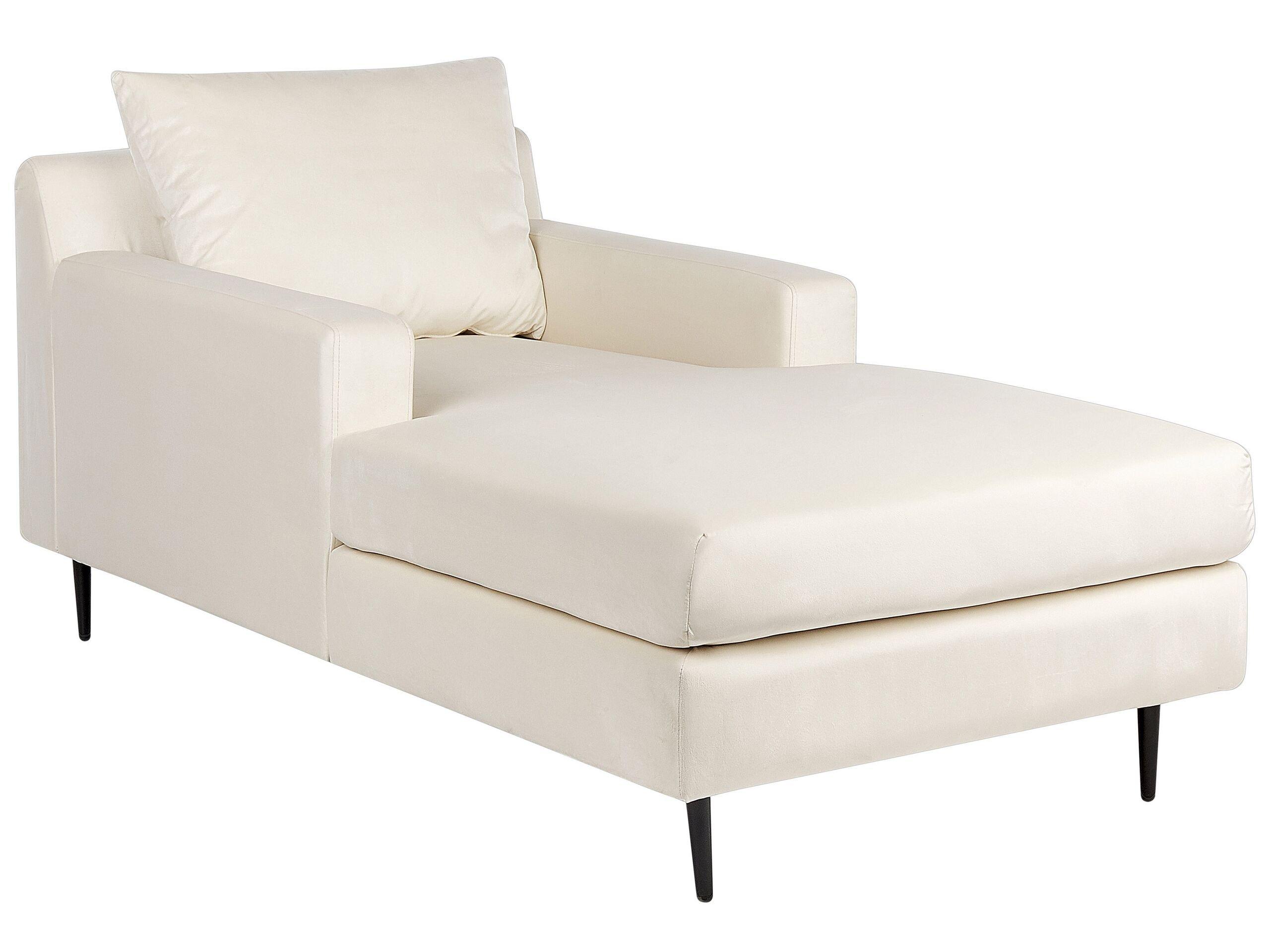 Beliani Chaiselongue aus Samtstoff Modern GUERET