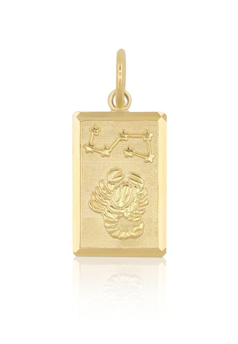 MUAU Schmuck Anhänger Sternzeichen Skorpion Gelbgold 750, 20x9mm