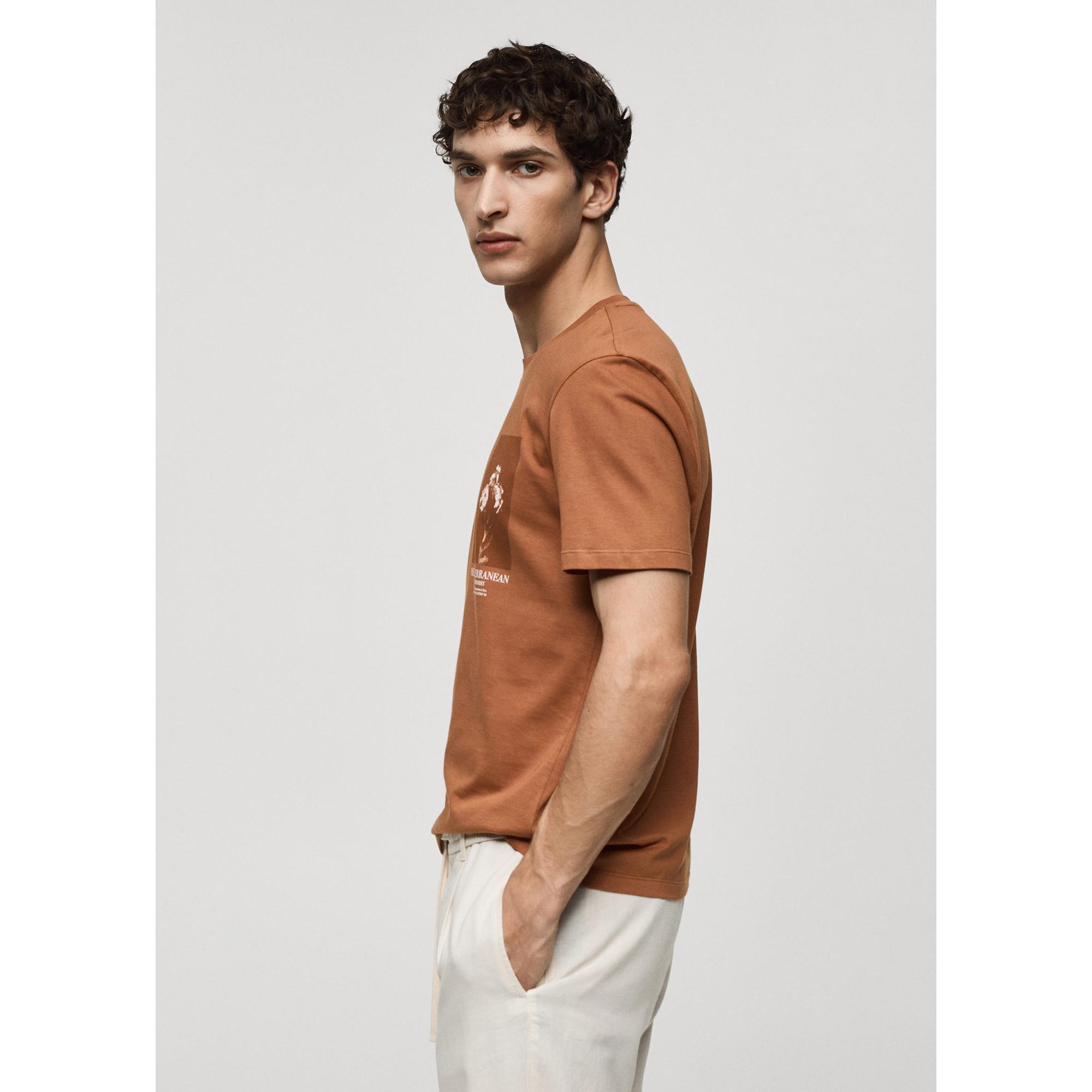 Mango Man Graphic Print Slim Fit T-Shirt