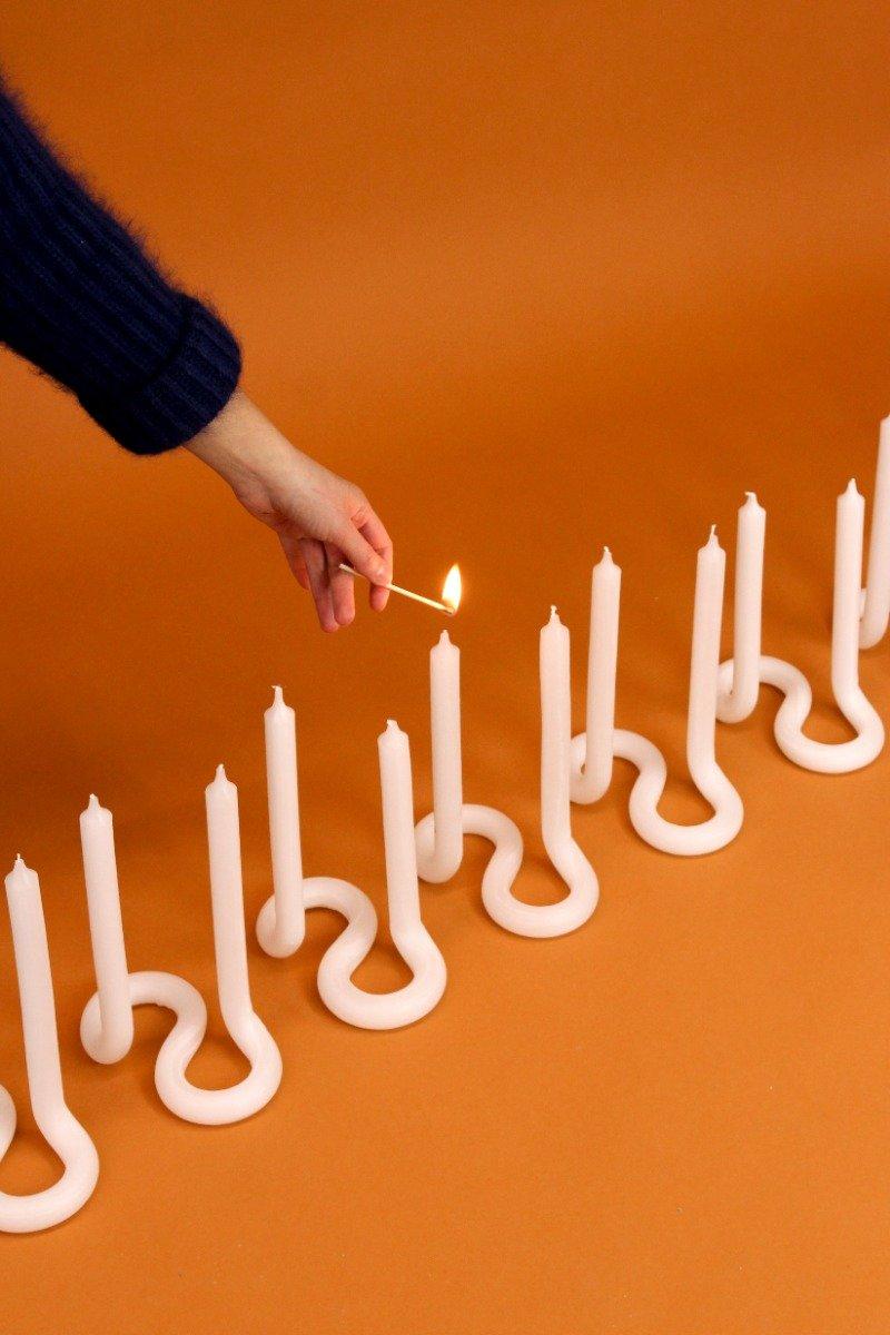 Twist Candles Hellblau