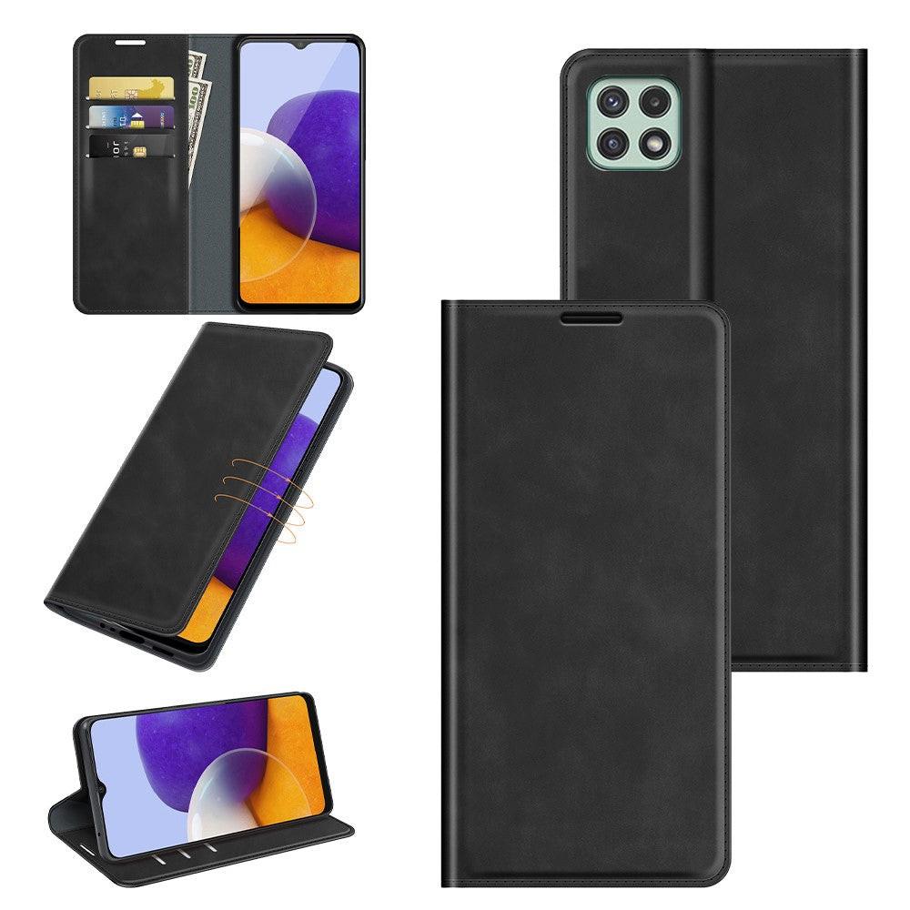 Cover-Discount Galaxy A22 5G - Seidige Stand Flip Case Hülle