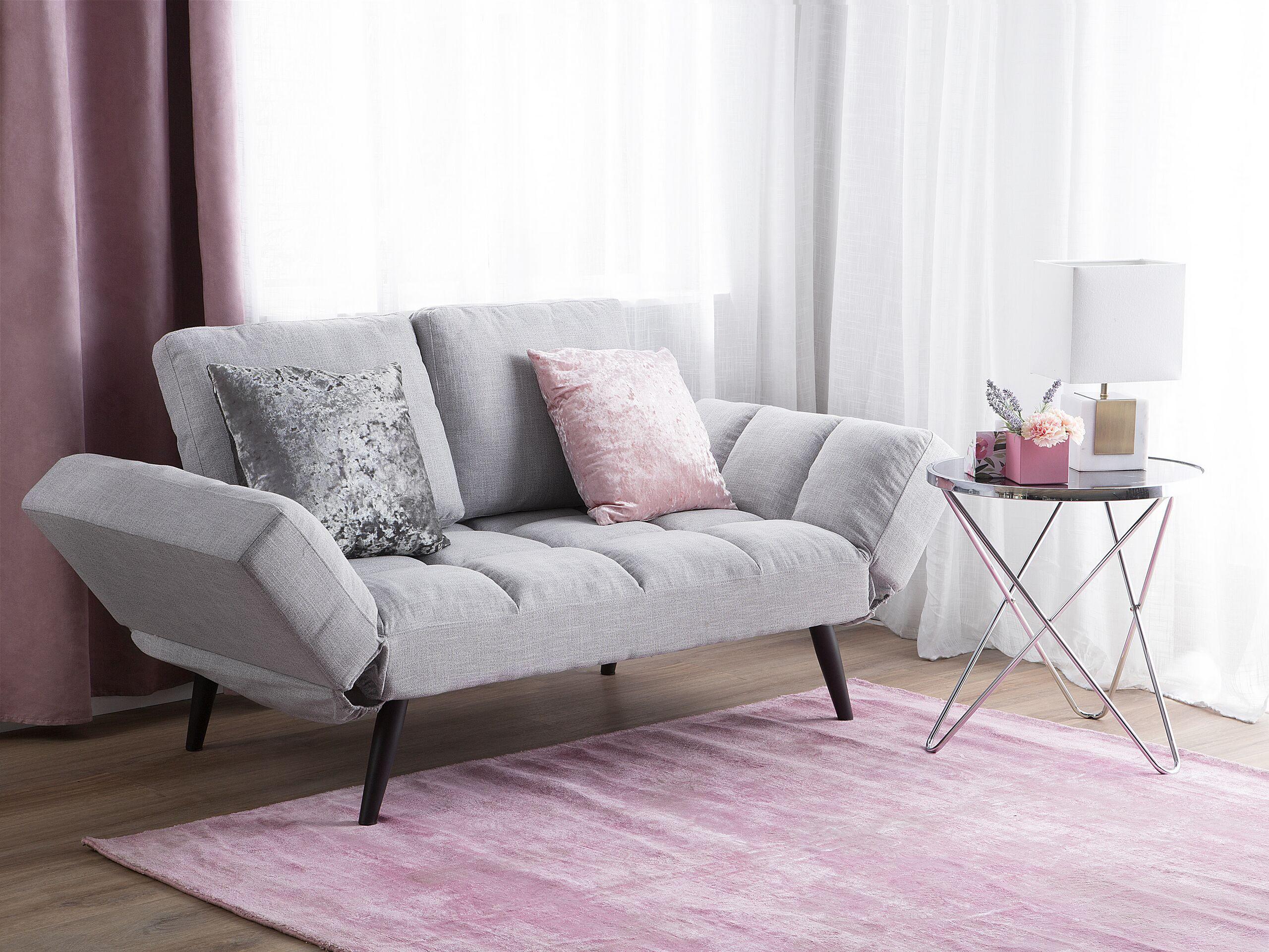 Beliani Schlafsofa aus Polyester Glamourös BREKKE