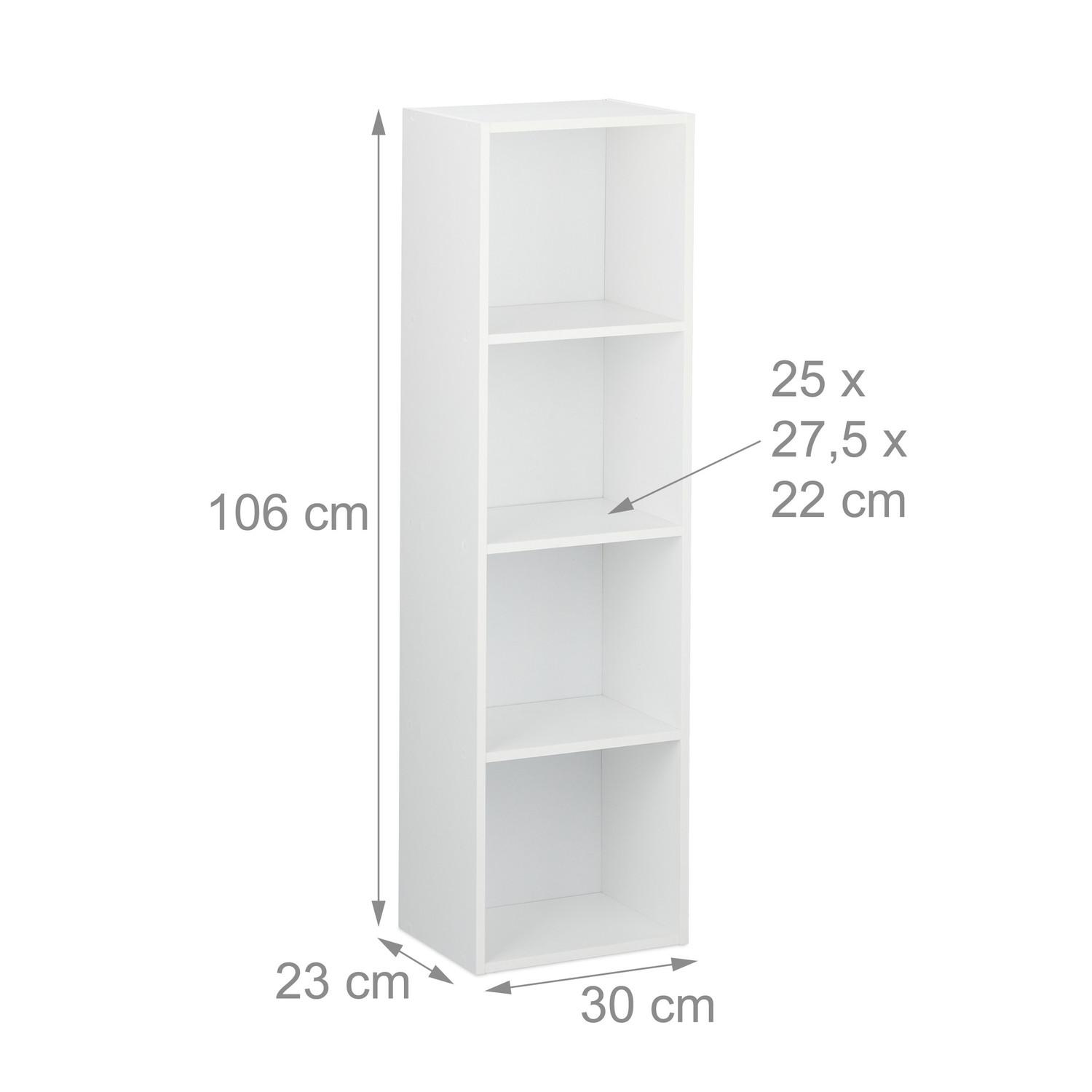 B2X Weißes Bücherregal