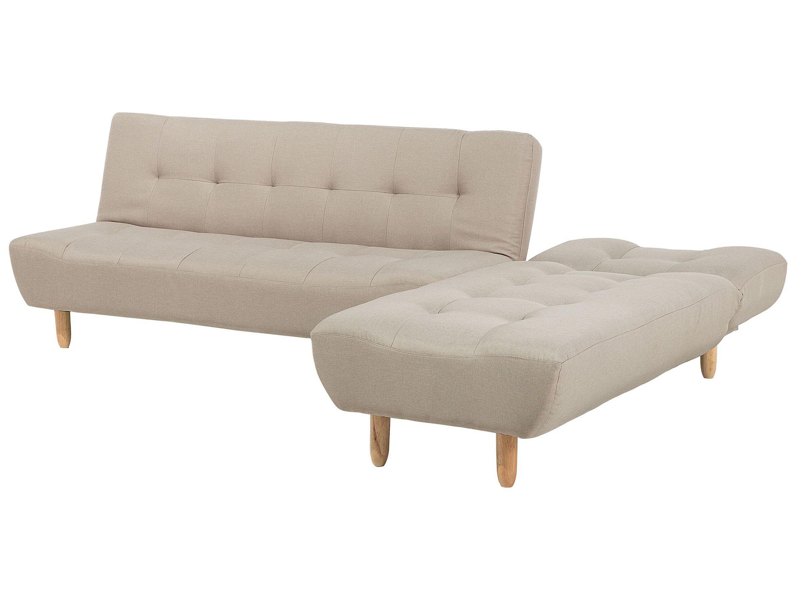 Beliani Linksseitiges Ecksofa aus Polyester Retro ALSTEN