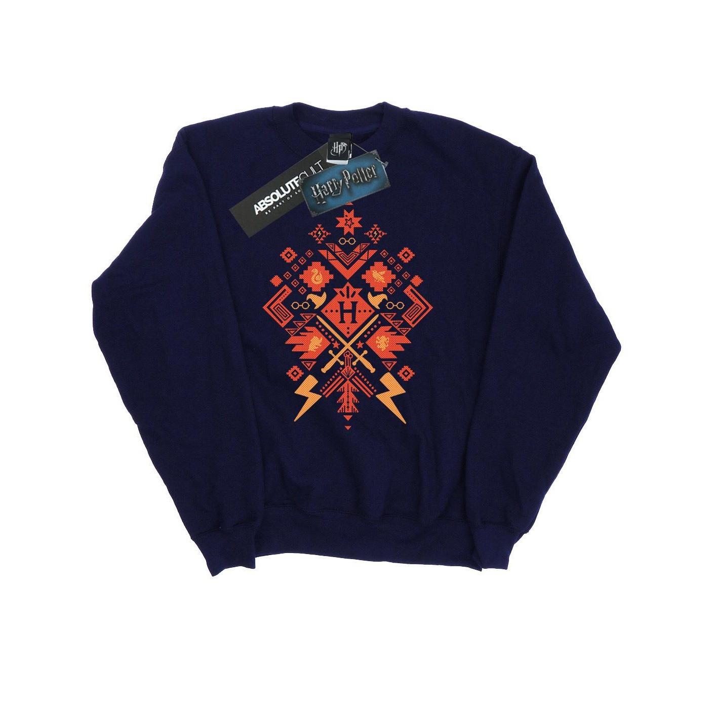 Harry Potter Weihnachten Fair Isle Sweatshirt aus Baumwolle