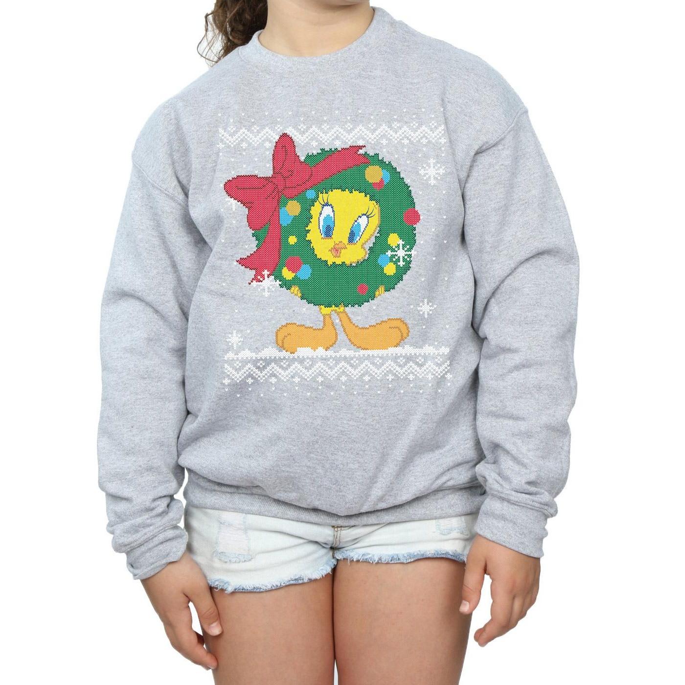 LOONEY TUNES Tweety Pie Christmas Fair Isle Sweatshirt