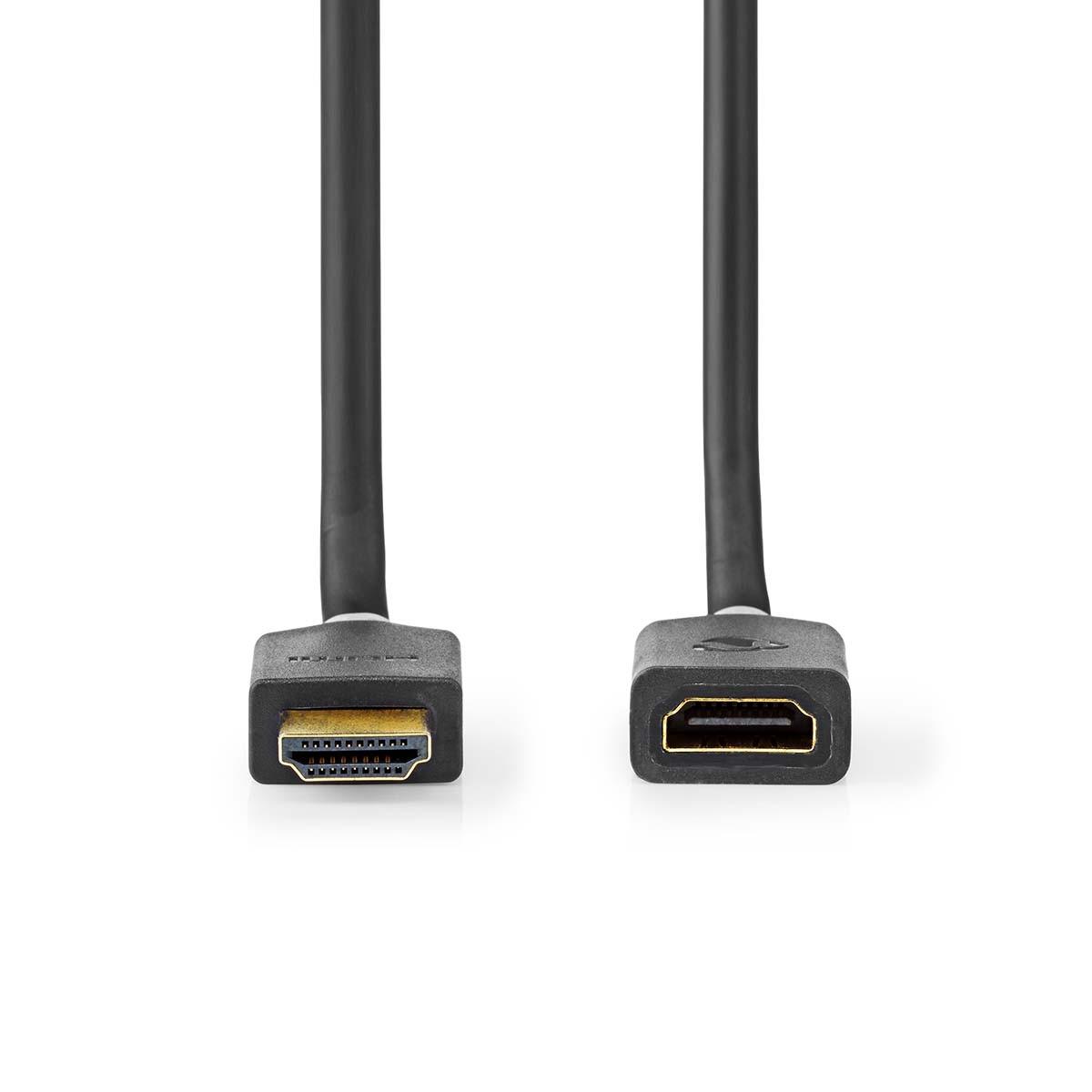 Nedis High Speed HDMI™ Kabel mit Ethernet | HDMI™ Kontakt | HDMI™ Hona | 4K@60Hz | ARC | 18 Gbps | 2,00 m | Rund | PVC | Antracit | Låda