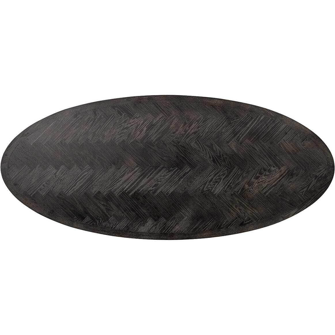 mutoni Esstisch Blackbone Eiche messing oval 230