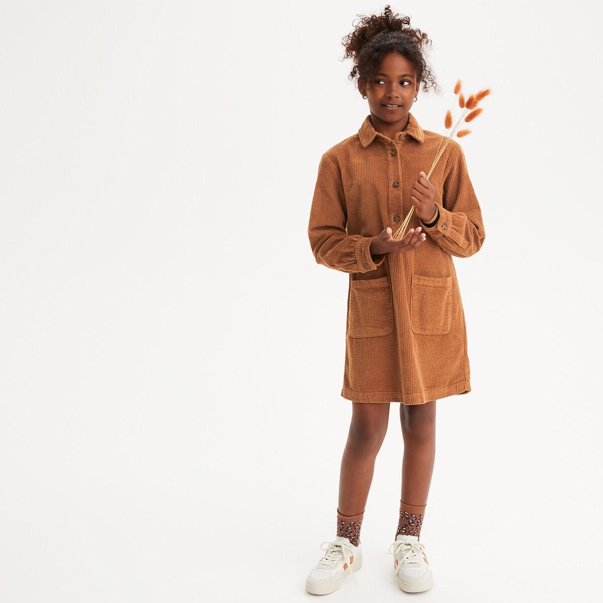 La Redoute Collections Langärmeliges Cord-Kleid