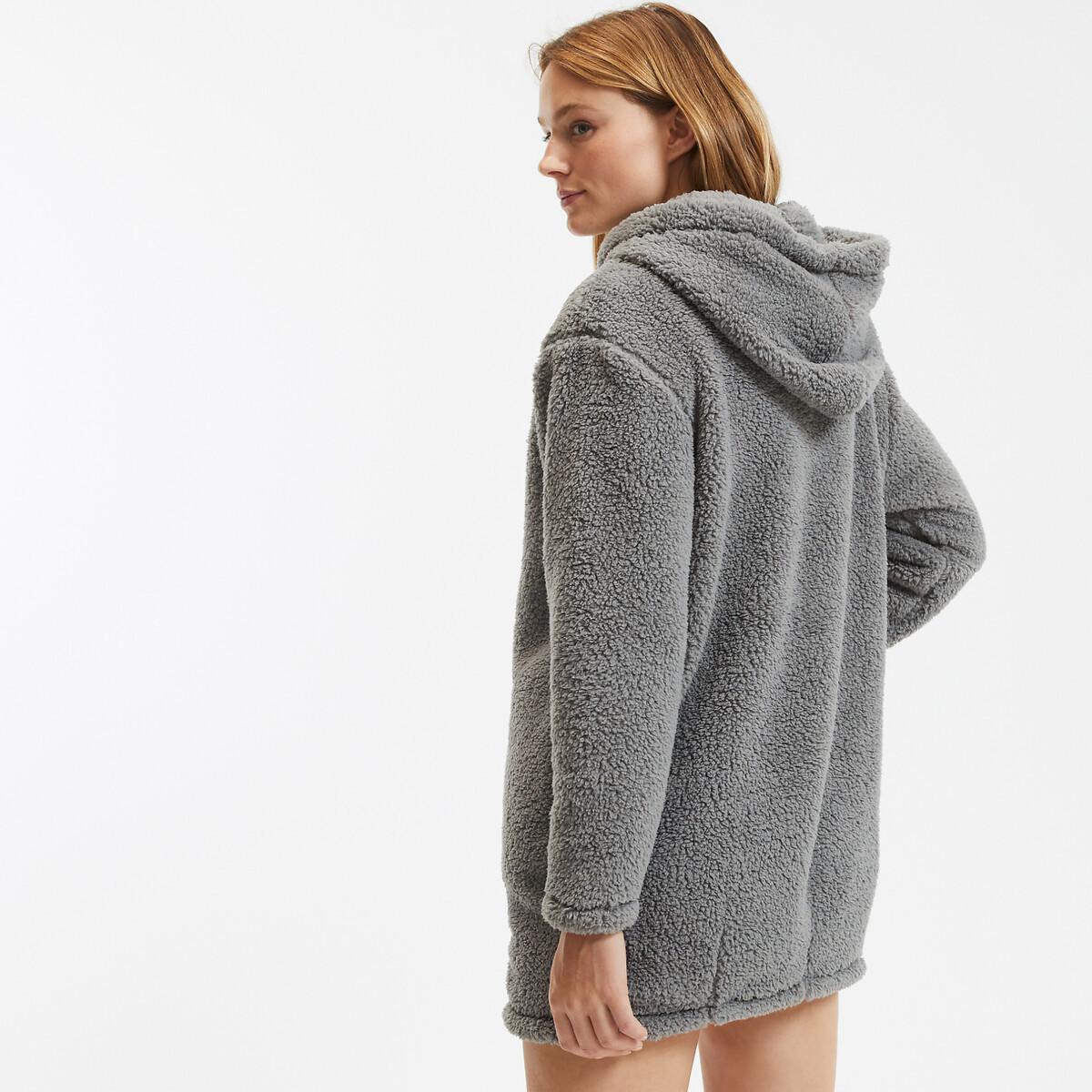 SO'HOME Fleece-Morgenmantel mit Kapuze