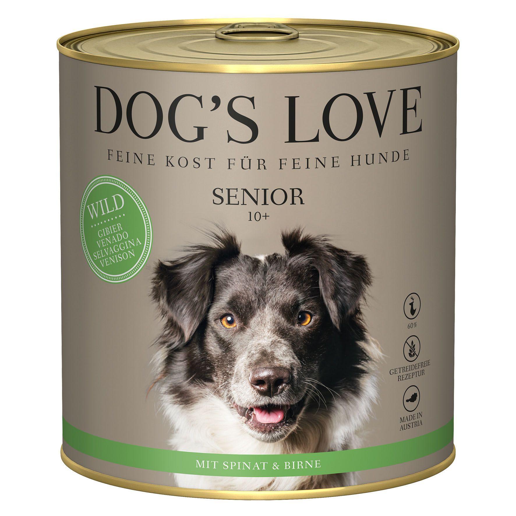 Dog's Love Senior Light Wild Spinat und Birne - Multipack