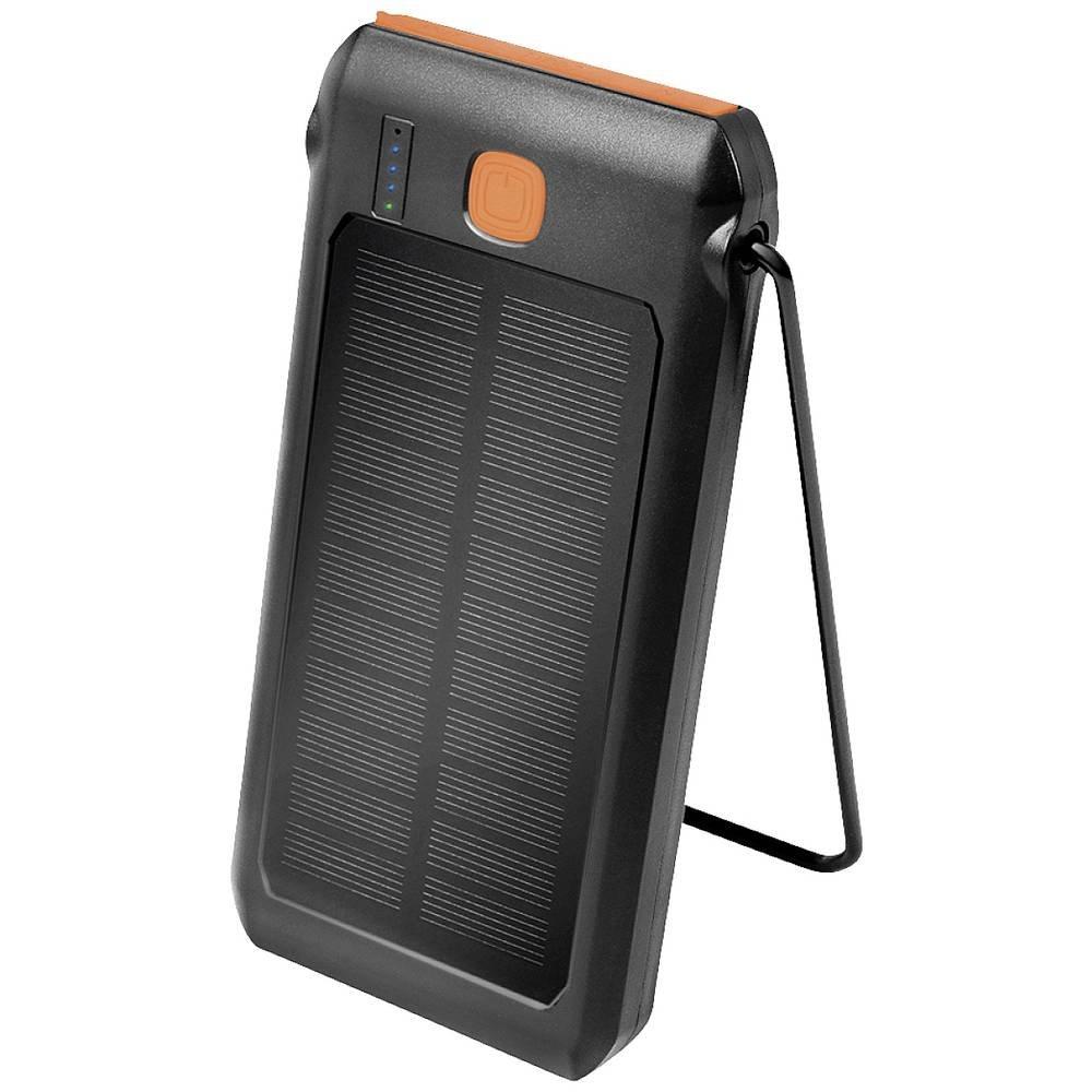 LogiLink Solar Powerbank 10 mAh, Taschenlampe, 2x USB-A QC & 1x USB-C PD