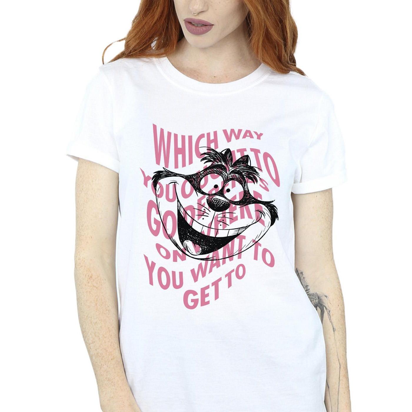 Disney Alice im Wunderland Grinsekatze Grafikdruck T-Shirt