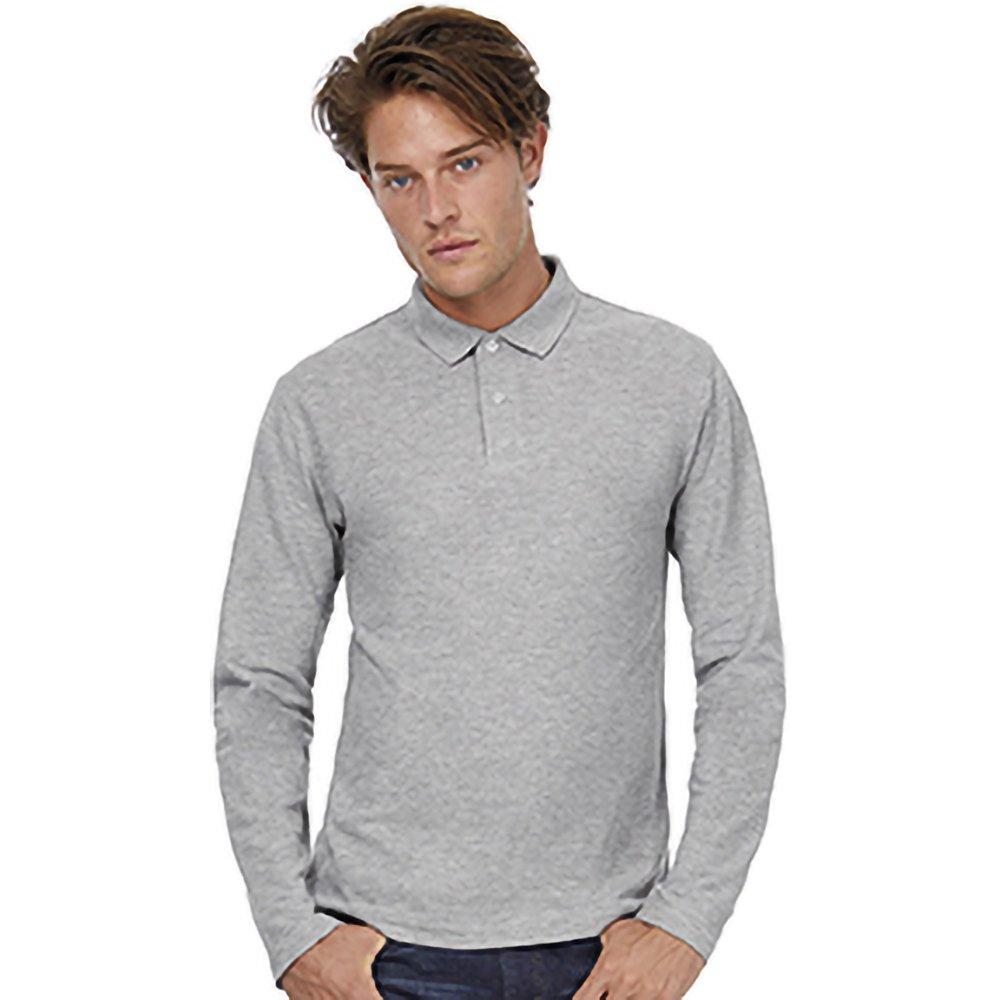 B and C ID.001 Langarm Polo Shirt