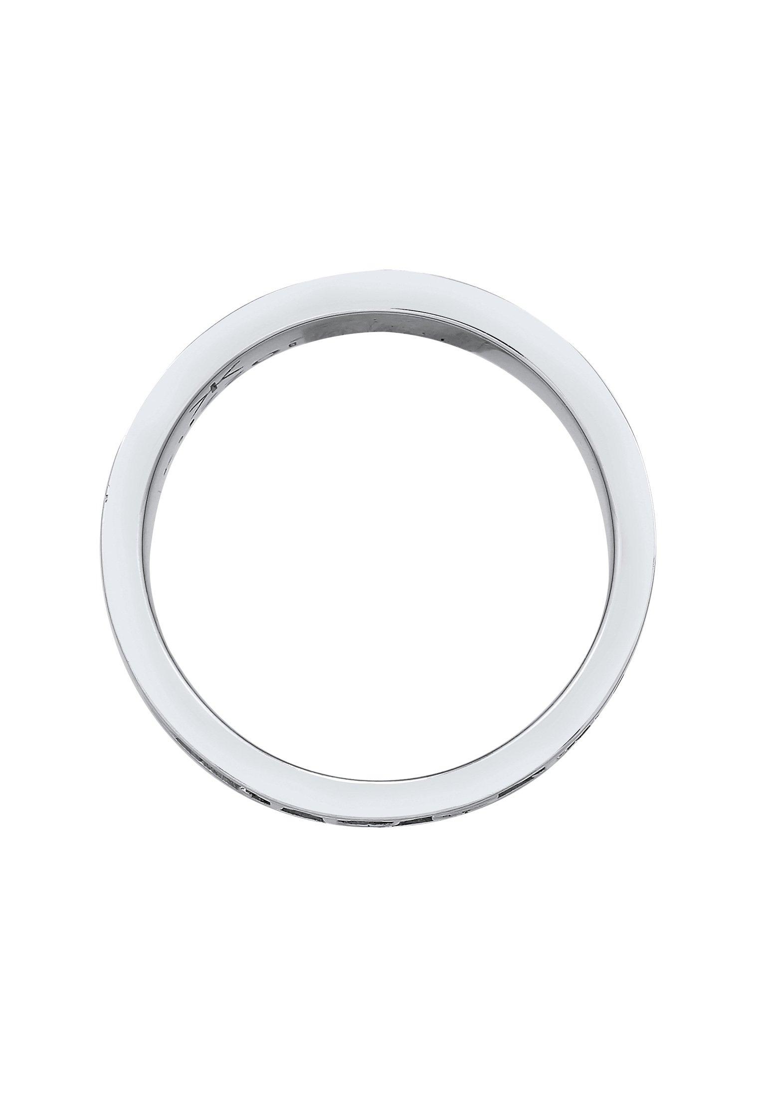 Kuzzoi Ring Bandring Schriftzug 925 Silber Oxidiert