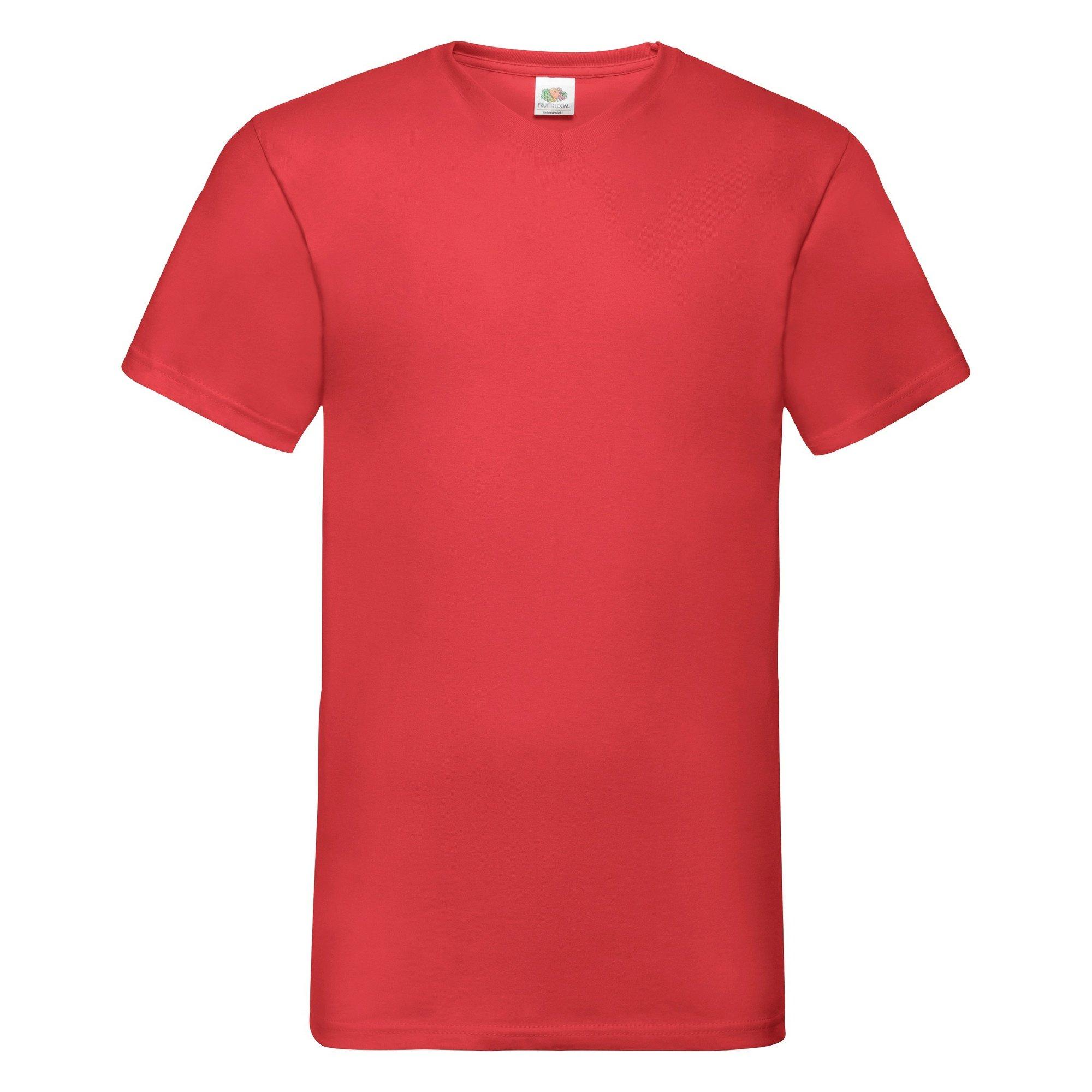 Fruit of the Loom Herren Kurzarm T-Shirt mit V-Ausschnitt