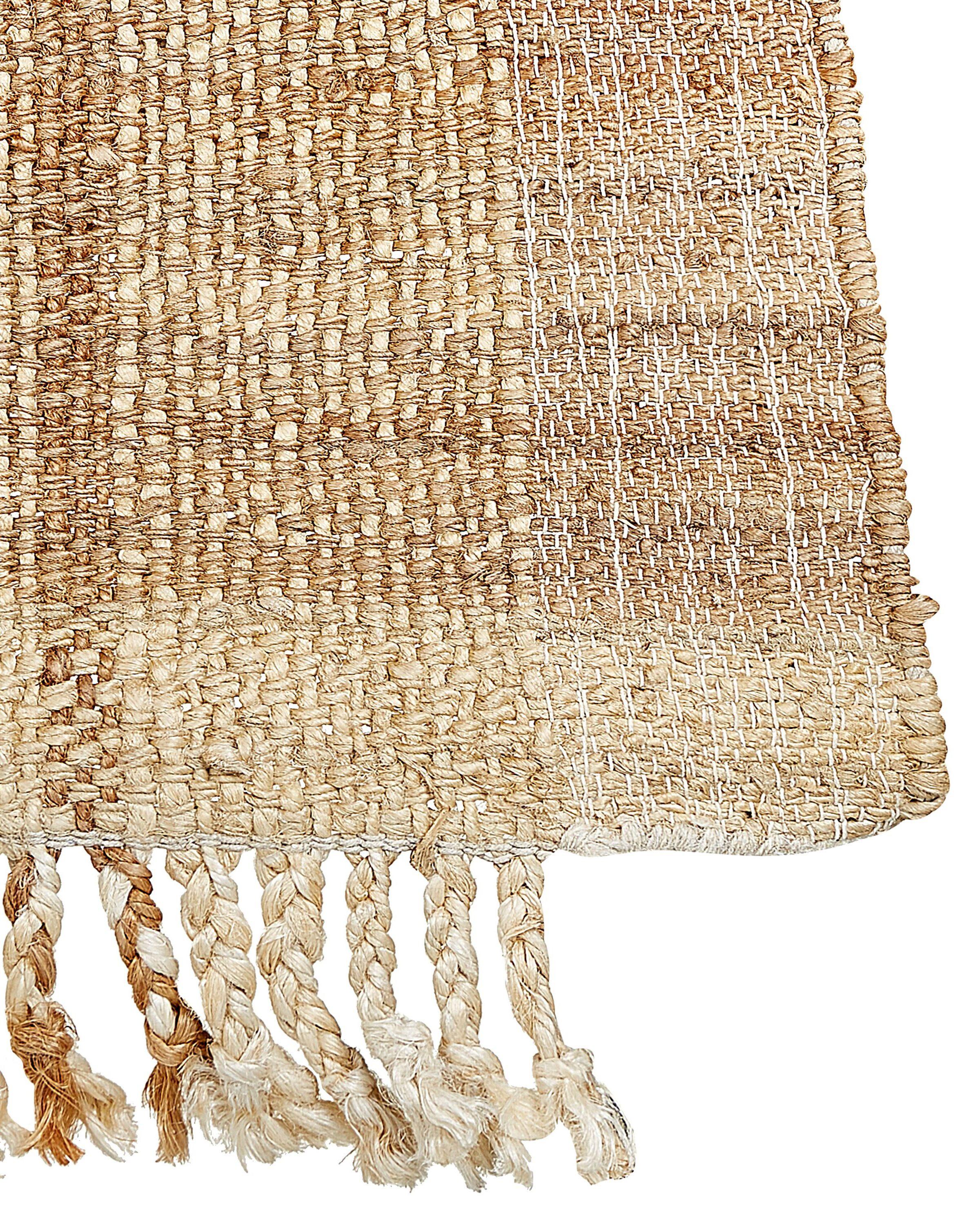 Beliani Teppich aus Jute Boho KARKIN