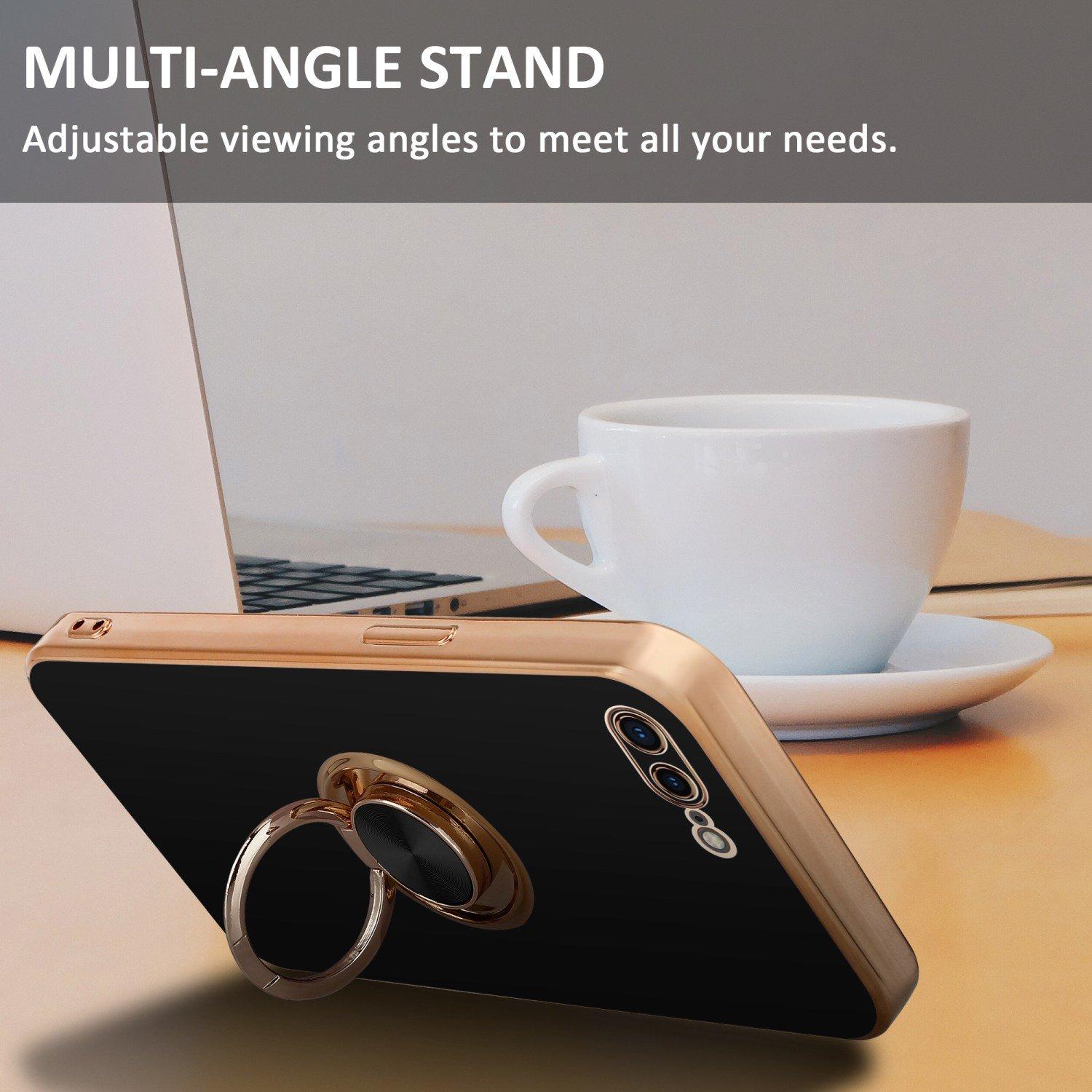 Cadorabo Hülle für Apple iPhone 7 PLUS 7S PLUS 8 PLUS mit Ring - Schutzhülle