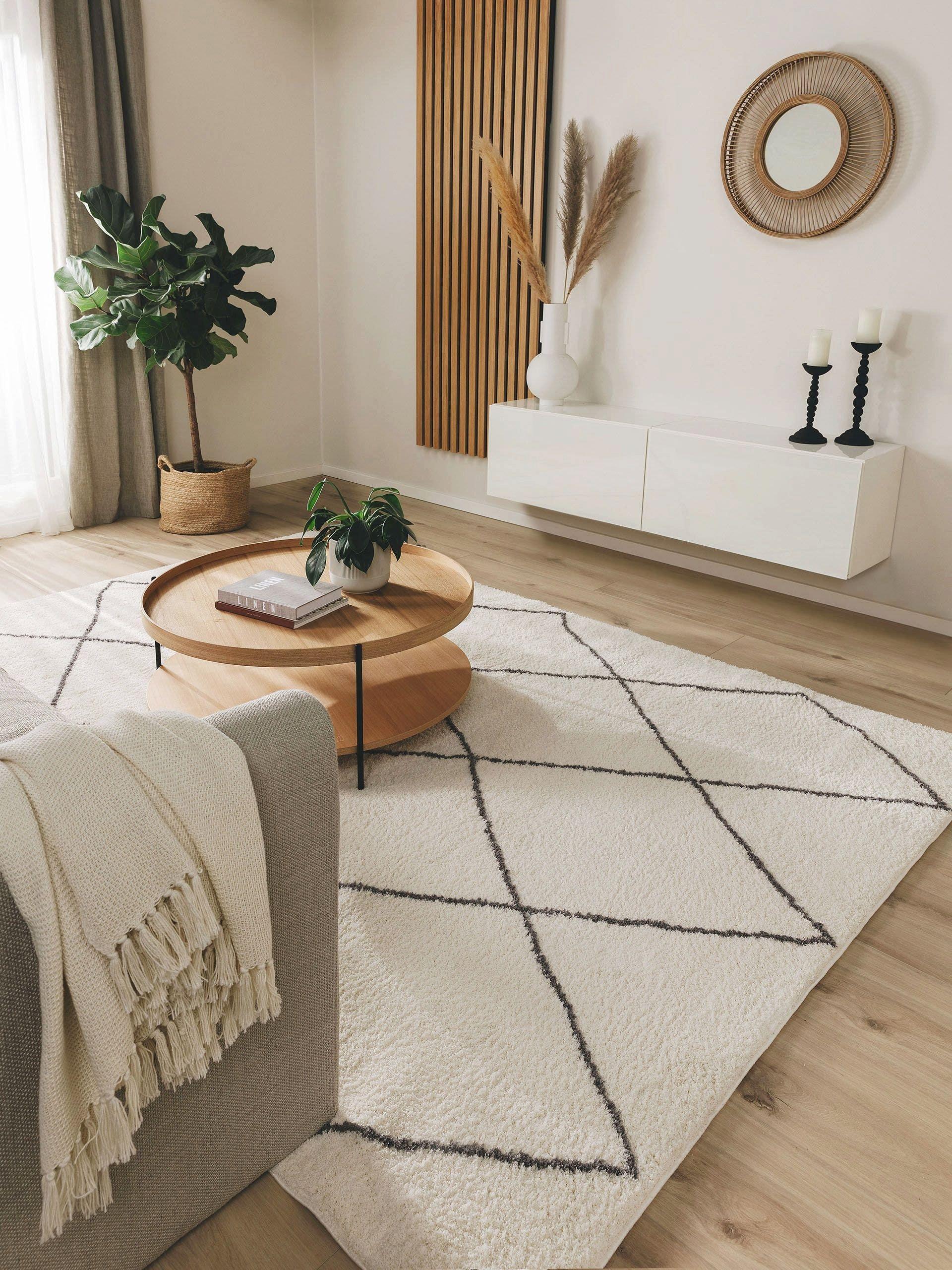 Benuta Hochflorteppich Benno Cream