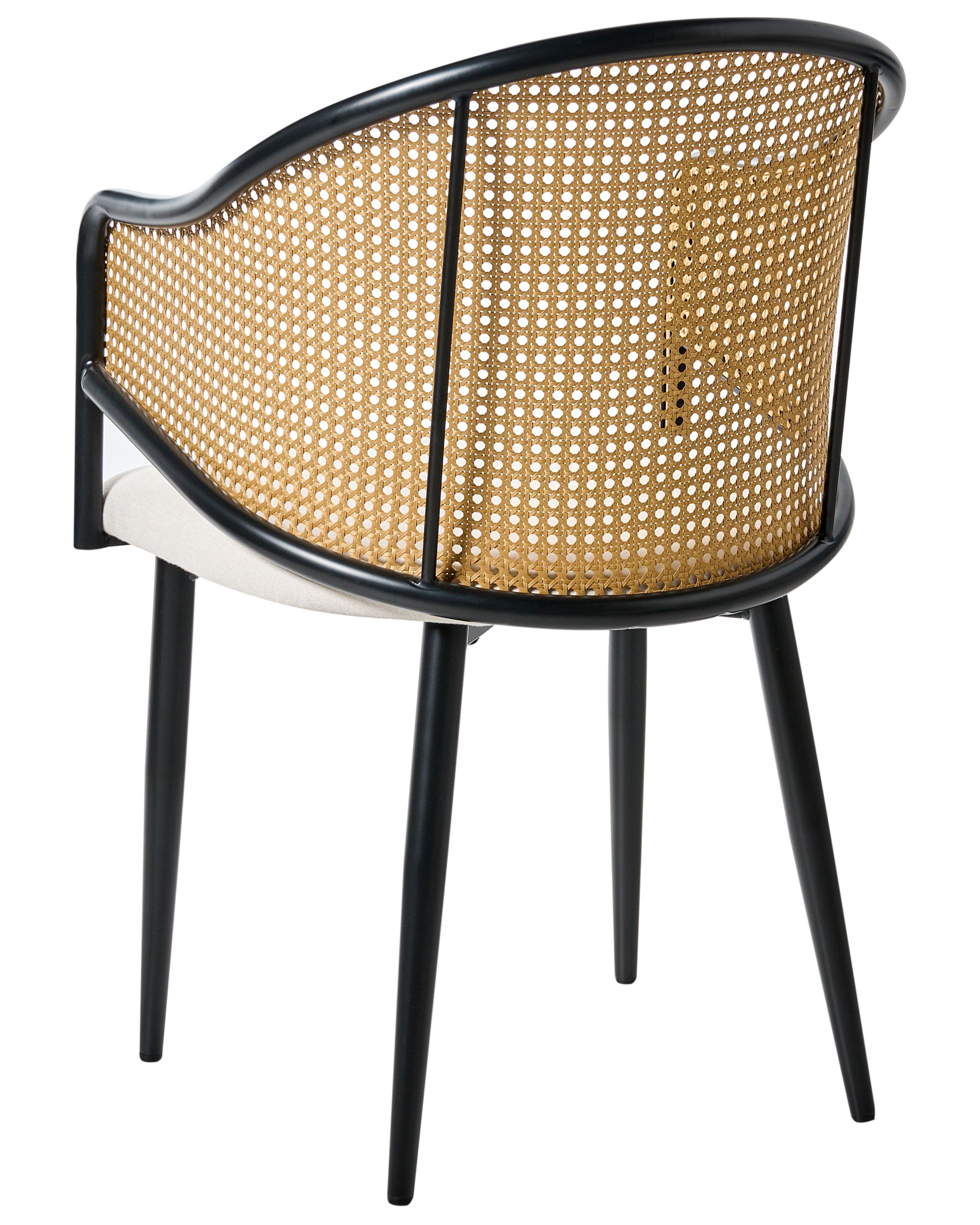 Beliani Esszimmerstuhl 2er Set aus Eisen Retro WEIMAR