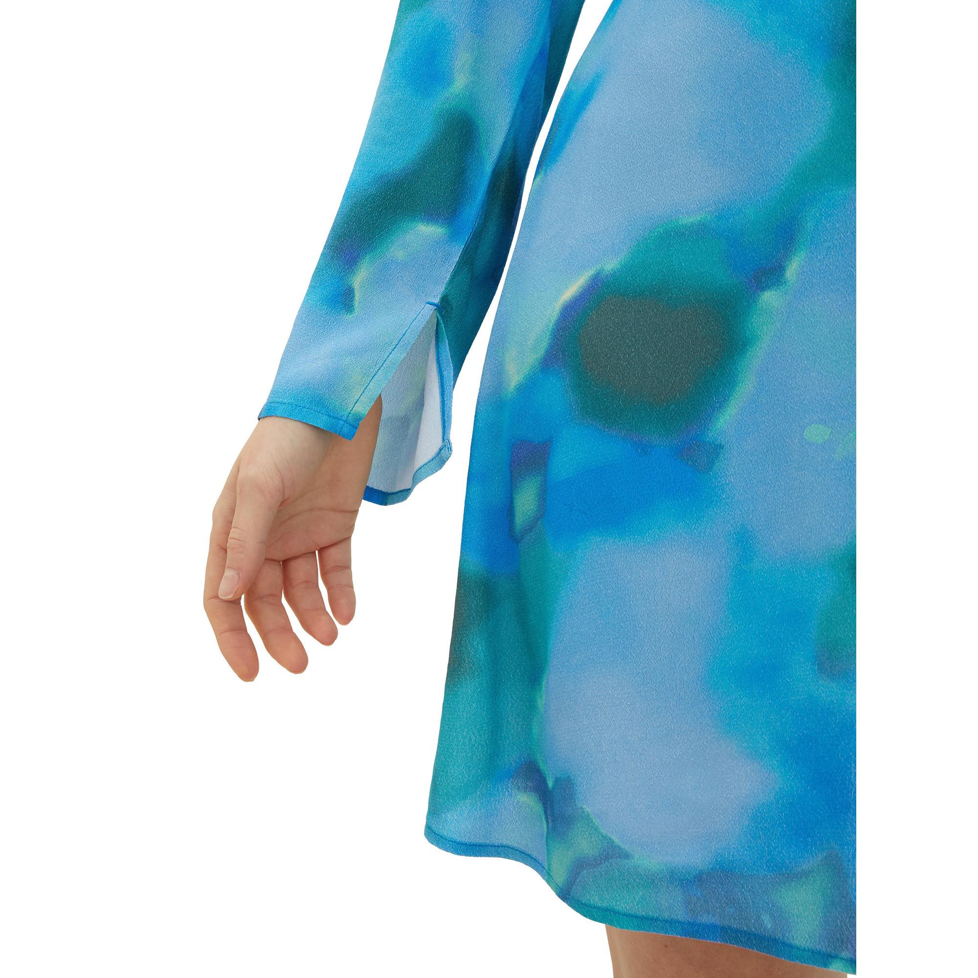 TOM TAILOR Denim Langarm Mini Kleid mit Farbverlauf