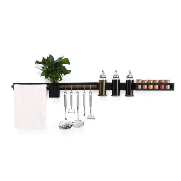 Forster Home Magnetischer Küchenutensilienhalter Walnuss