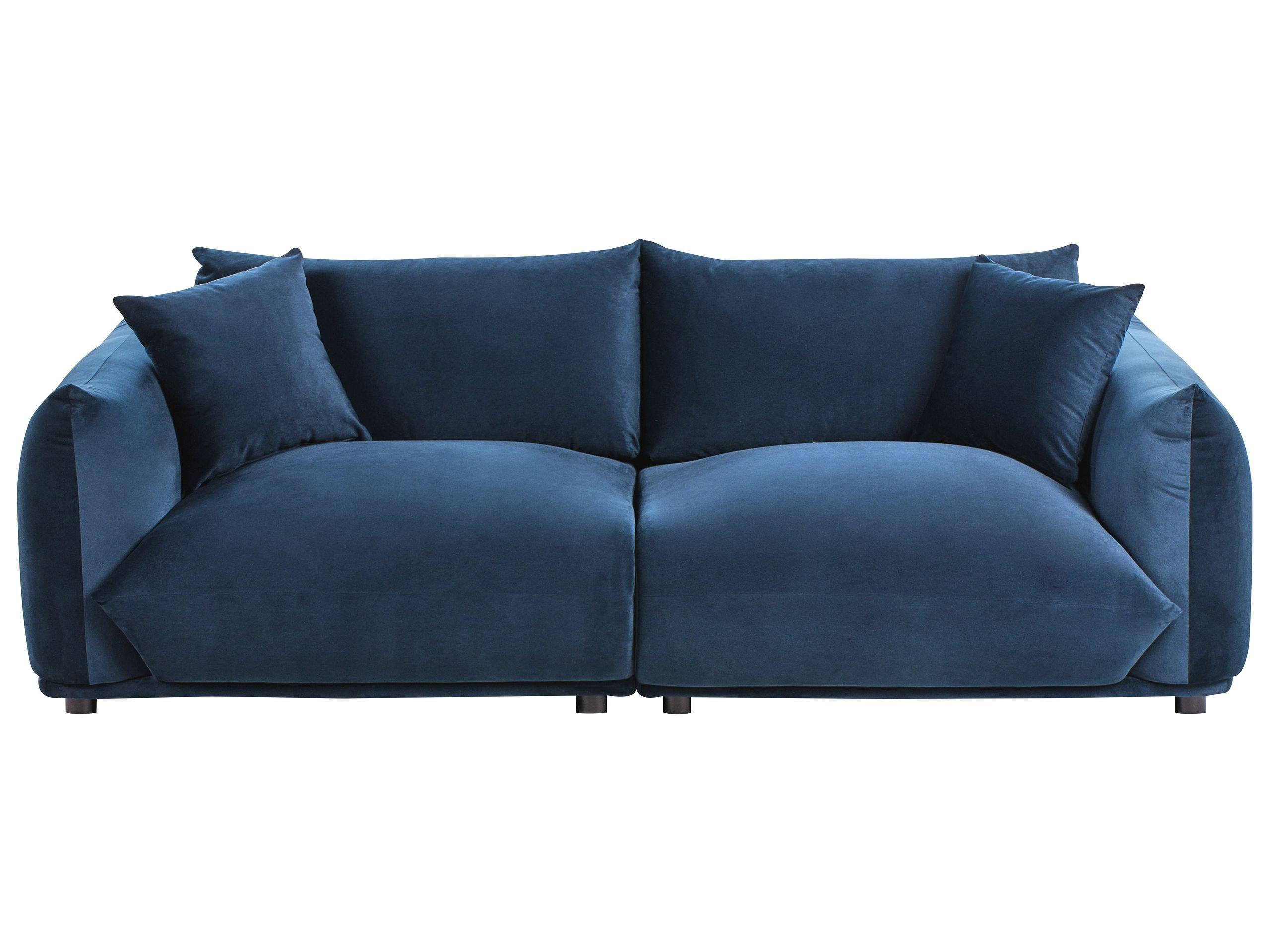 Beliani 3 Sitzer Sofa aus Samtstoff Glamourös LUVOS