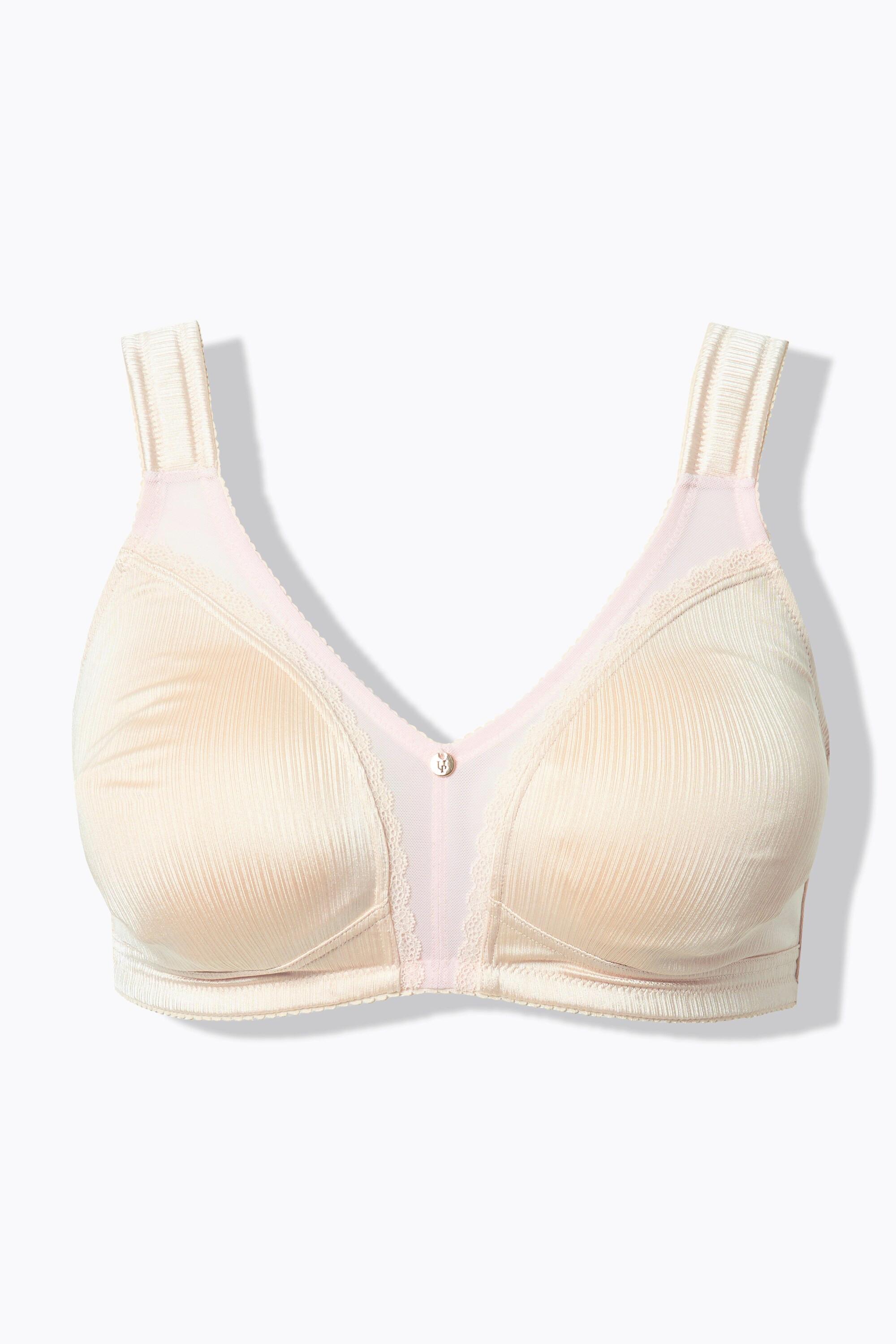 Ulla Popken Minimizer-BH, Satin, Spitze, ohne Bügel, Cup C - F