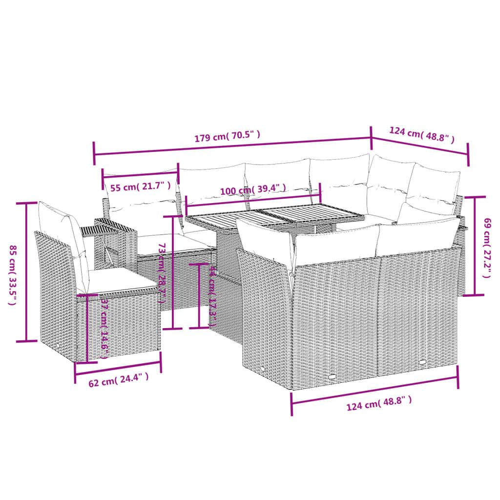 VidaXL Garten sofagarnitur poly-rattan