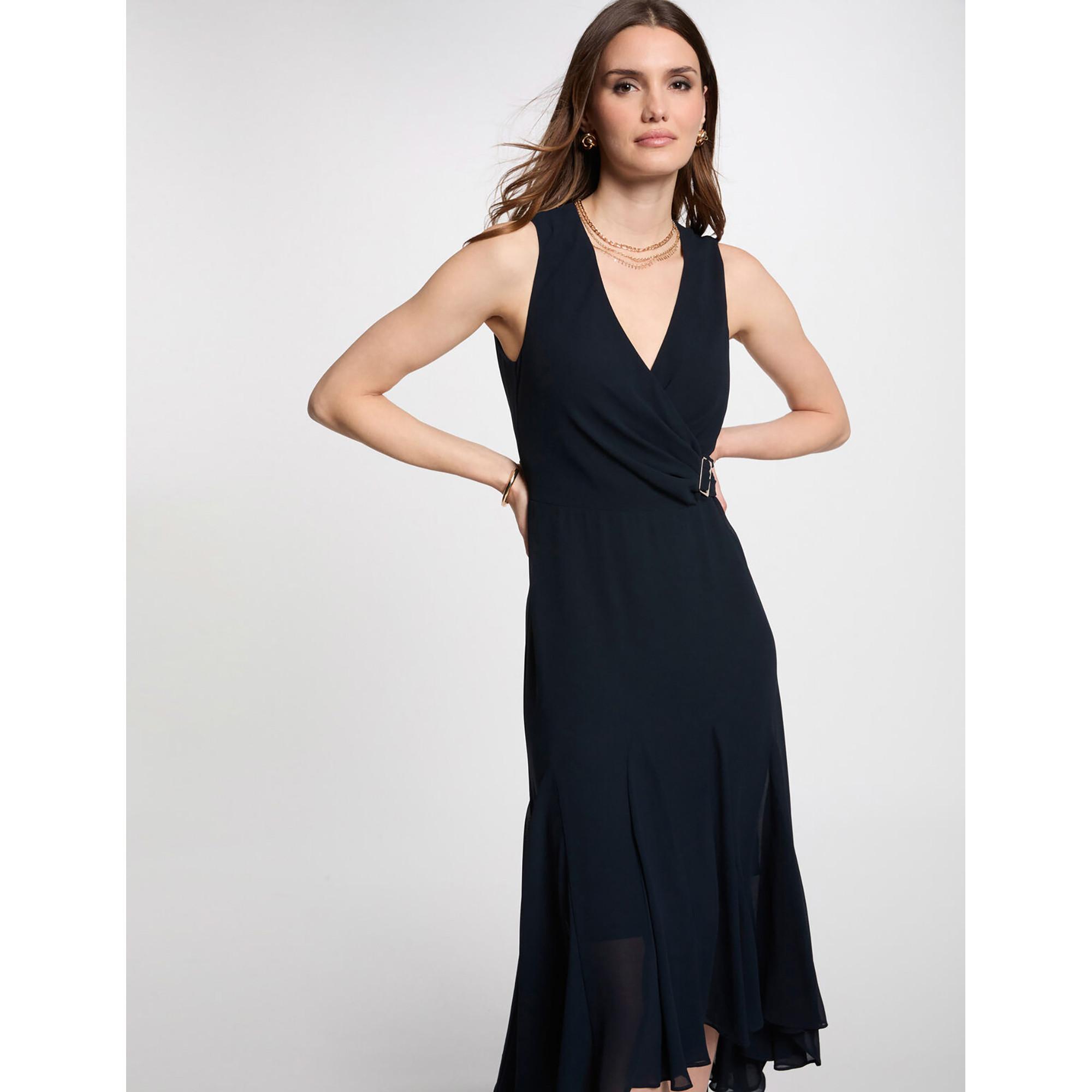 MORGAN Midi V-Ausschnitt Ärmelloses Kleid