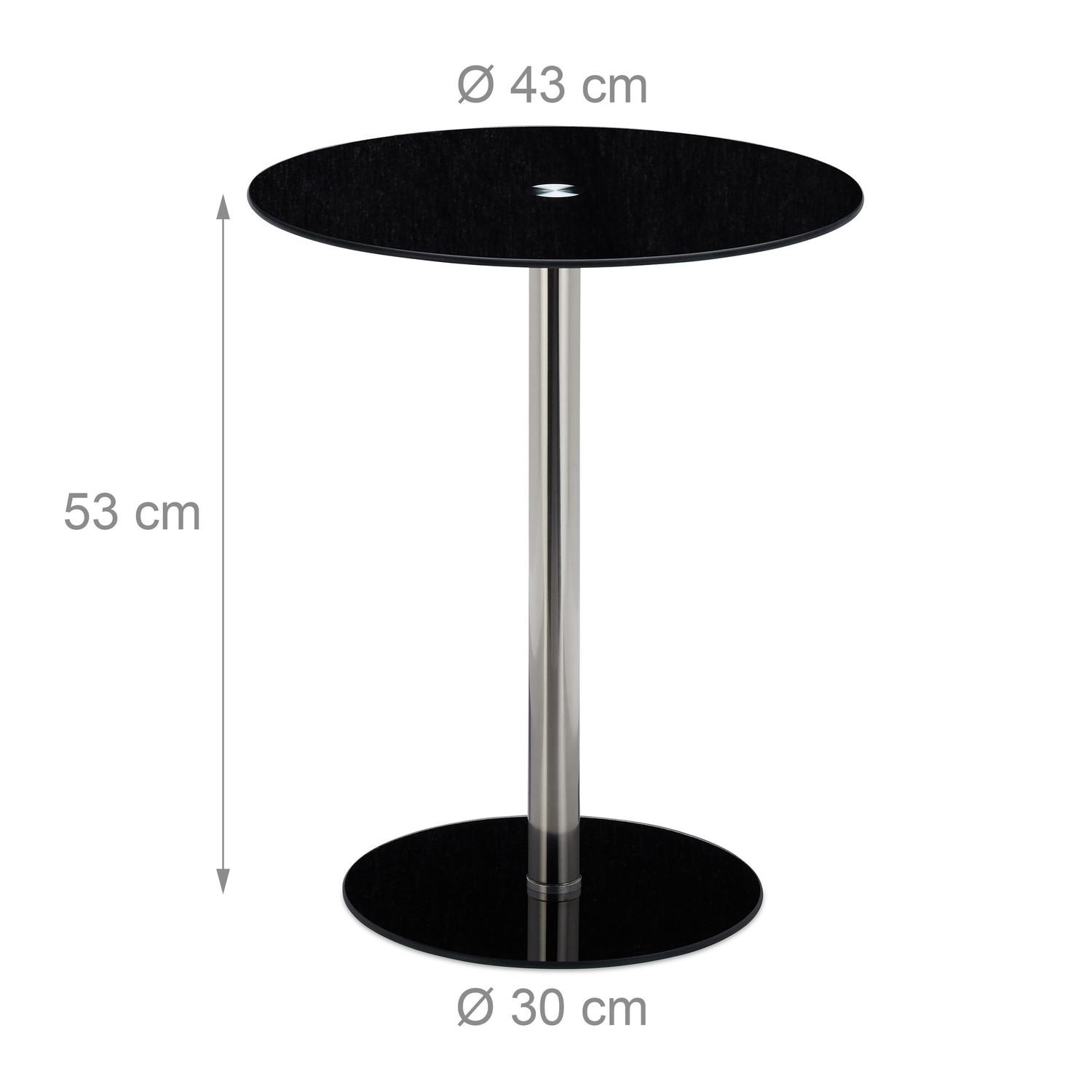 B2X Beistelltisch aus Glas und Edelstahl