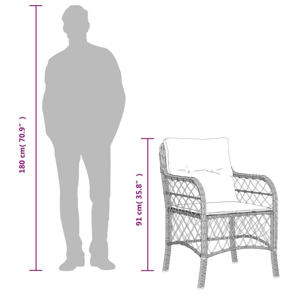 VidaXL Gartenstuhl poly-rattan