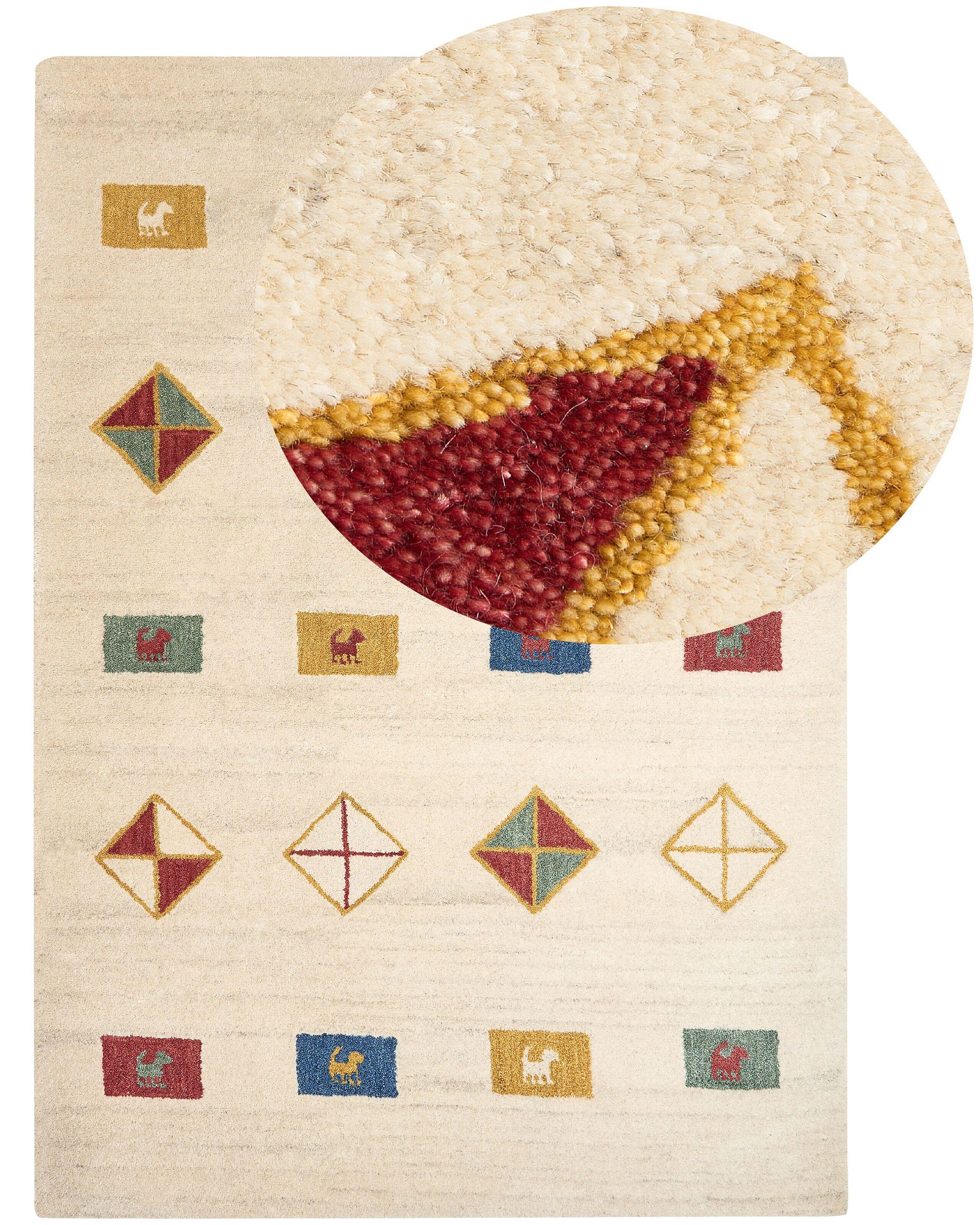 Beliani Teppich aus Wolle Boho MISINLI