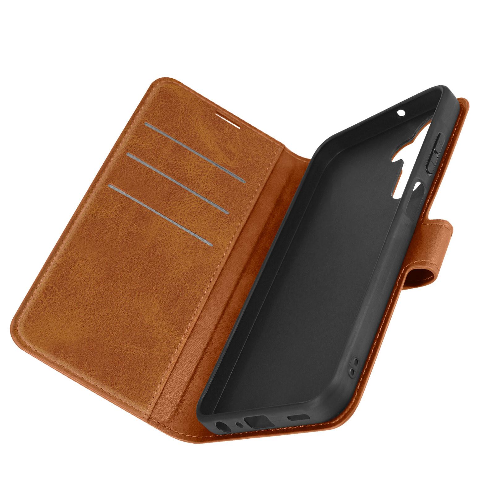 Avizar Prestifold Hülle Samsung A25 5G Braun